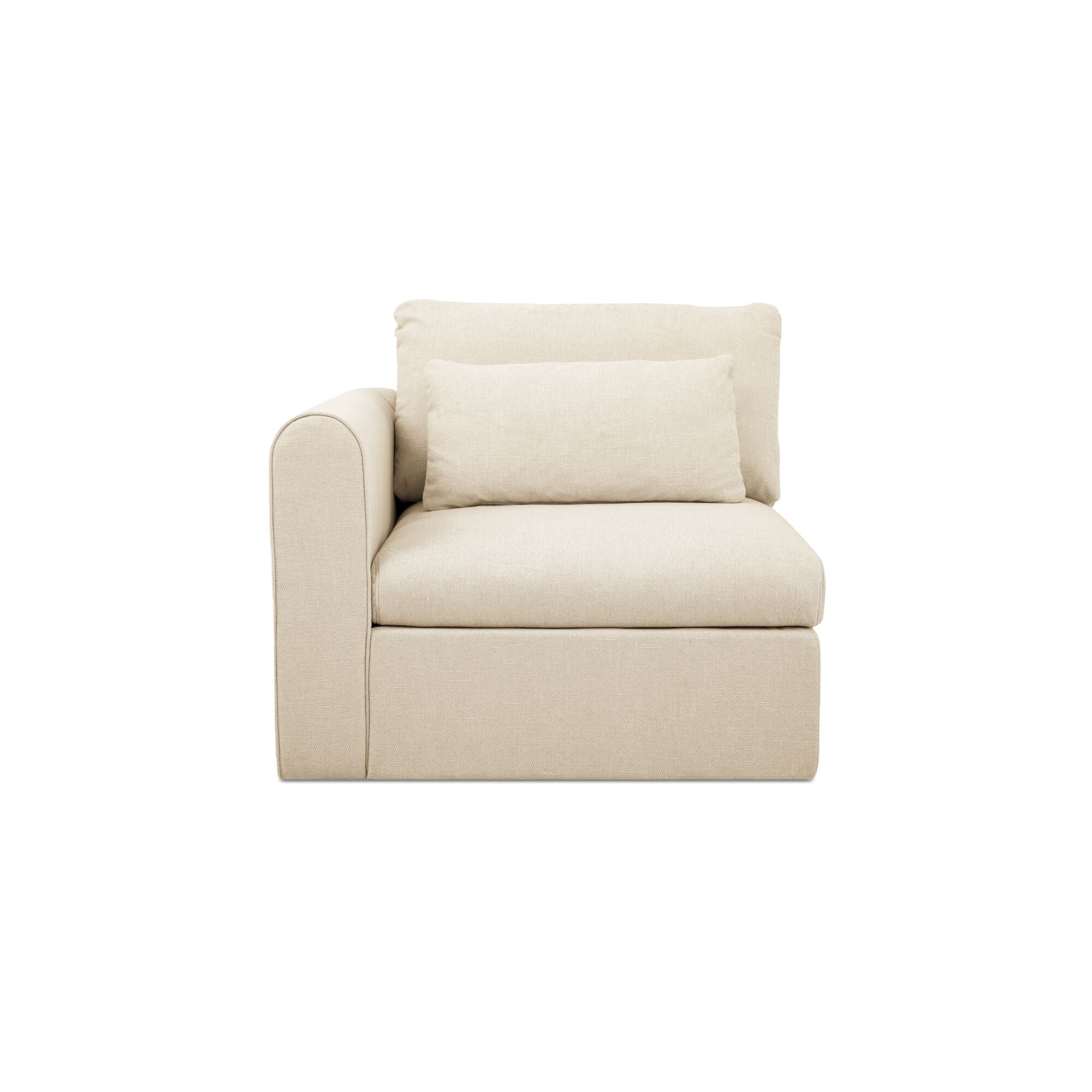 Swift Left Arm Facing Chair Light Beige by Moe's Home Collection