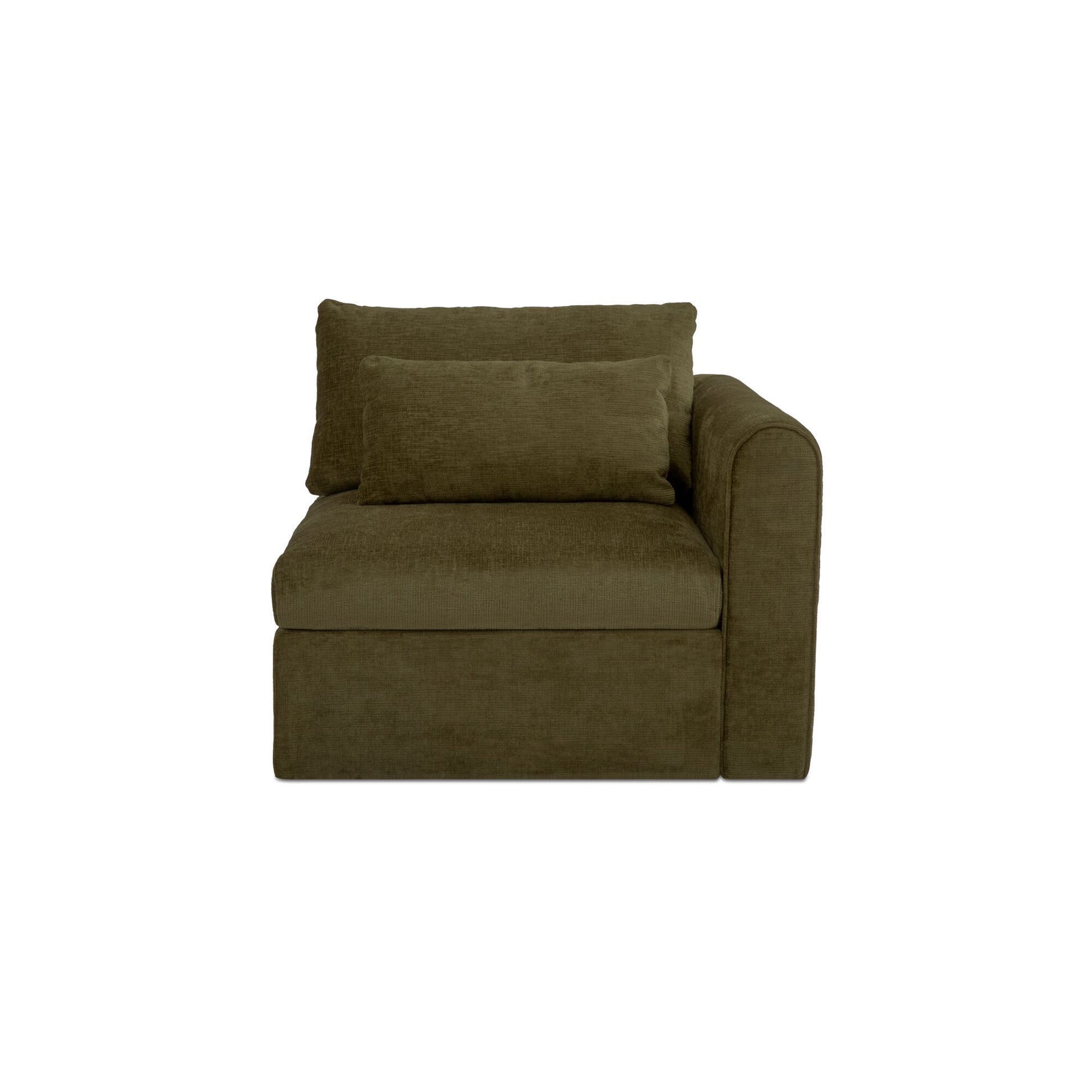 Swift Right Arm Facing Chair Dark Green by Moe's Home Collection
