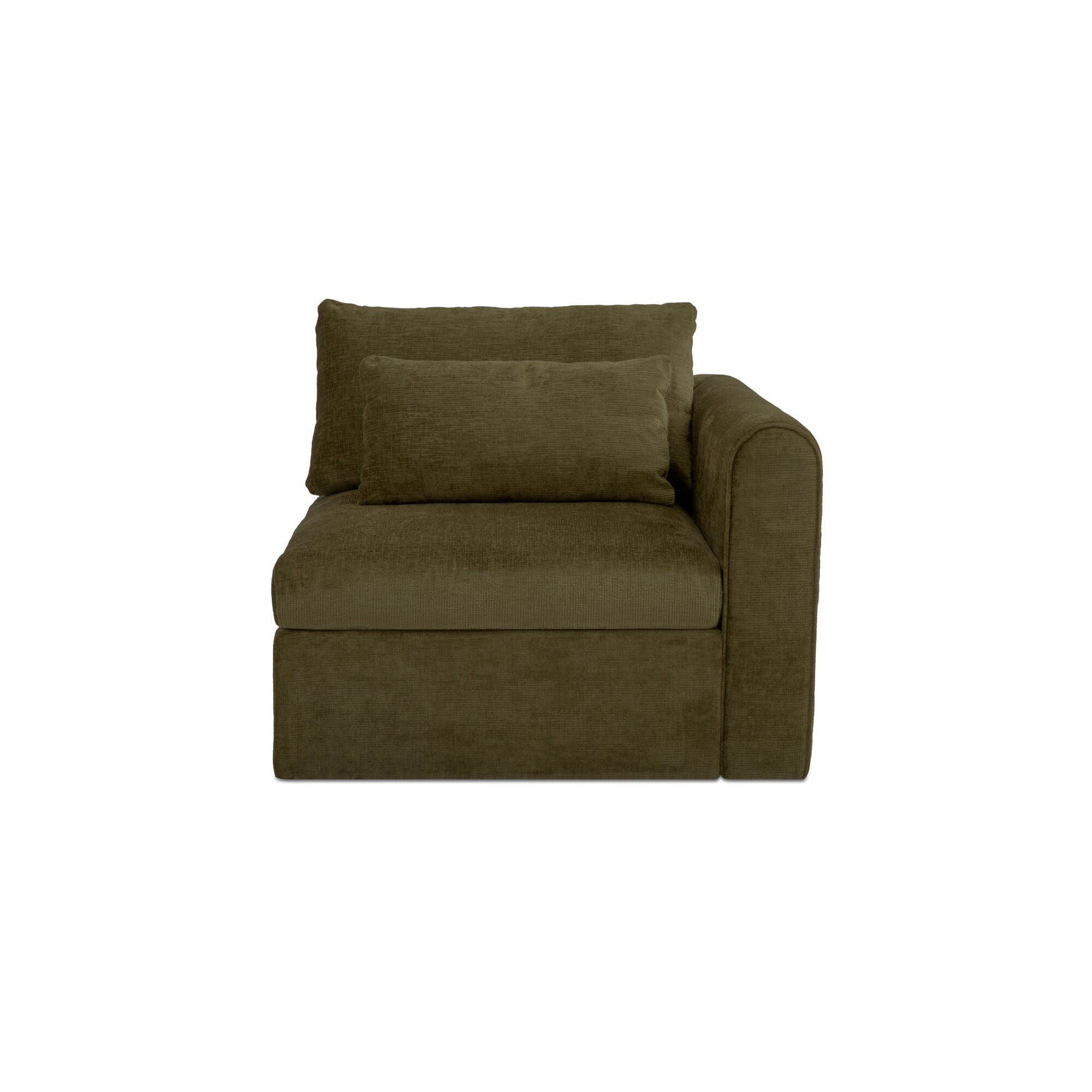 Swift Right Arm Facing Chair Dark Green by Moe's Home Collection