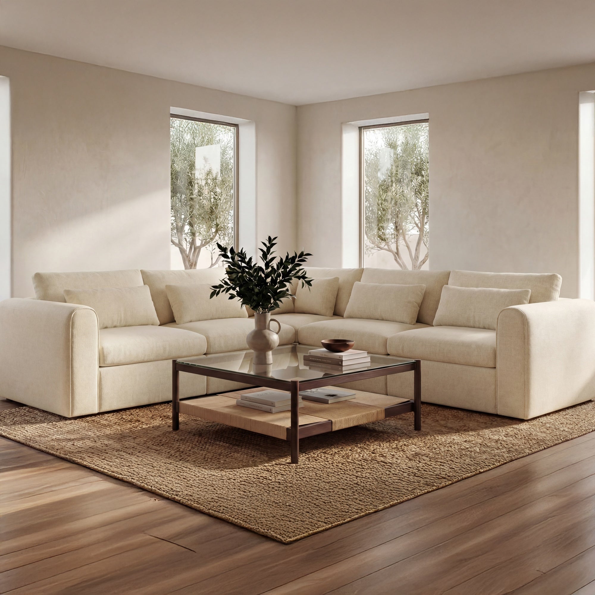 Swift Corner Chair Light Beige by Moe's Home Collection - view 2