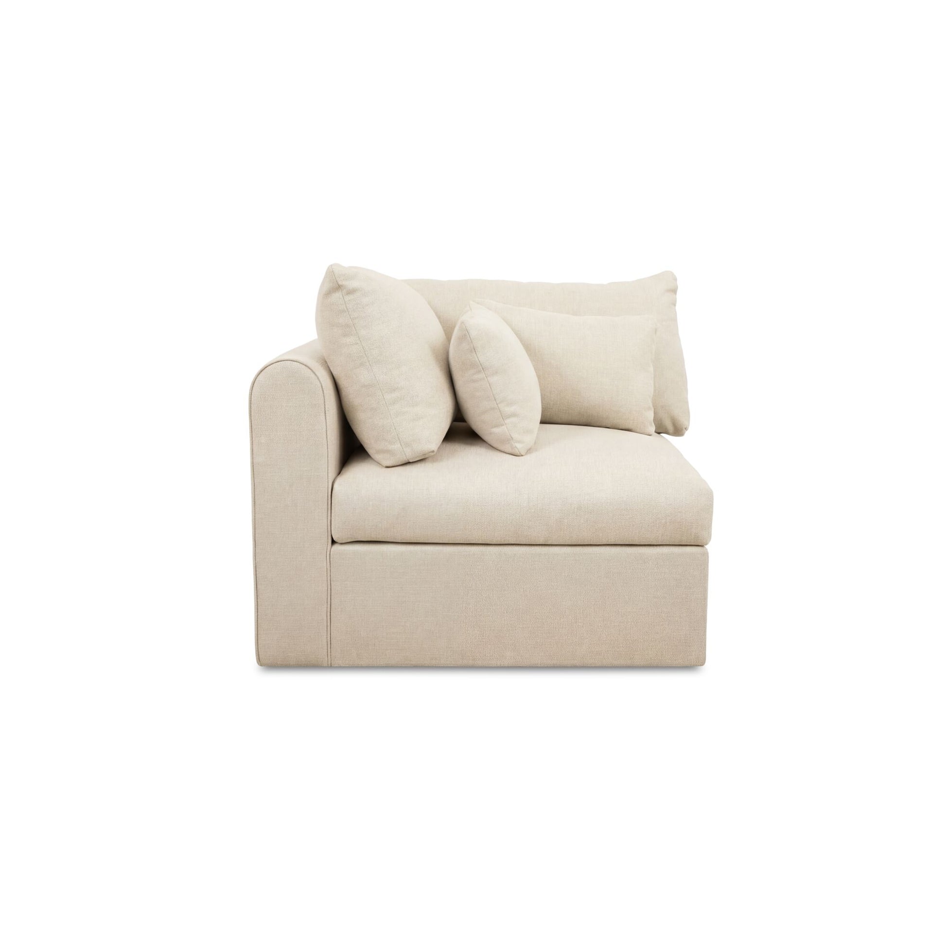 Swift Corner Chair Light Beige by Moe's Home Collection