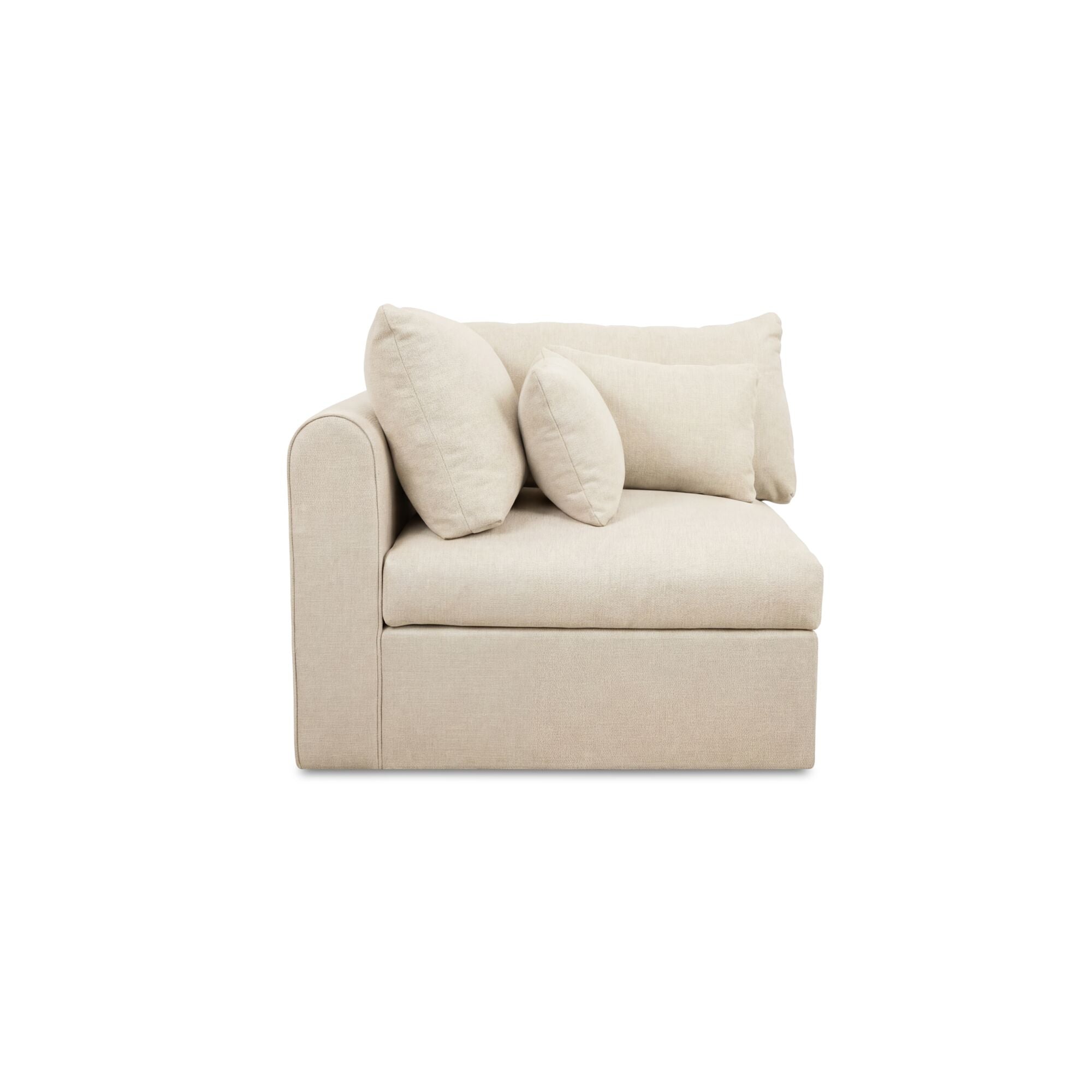 Swift Corner Chair Light Beige by Moe's Home Collection