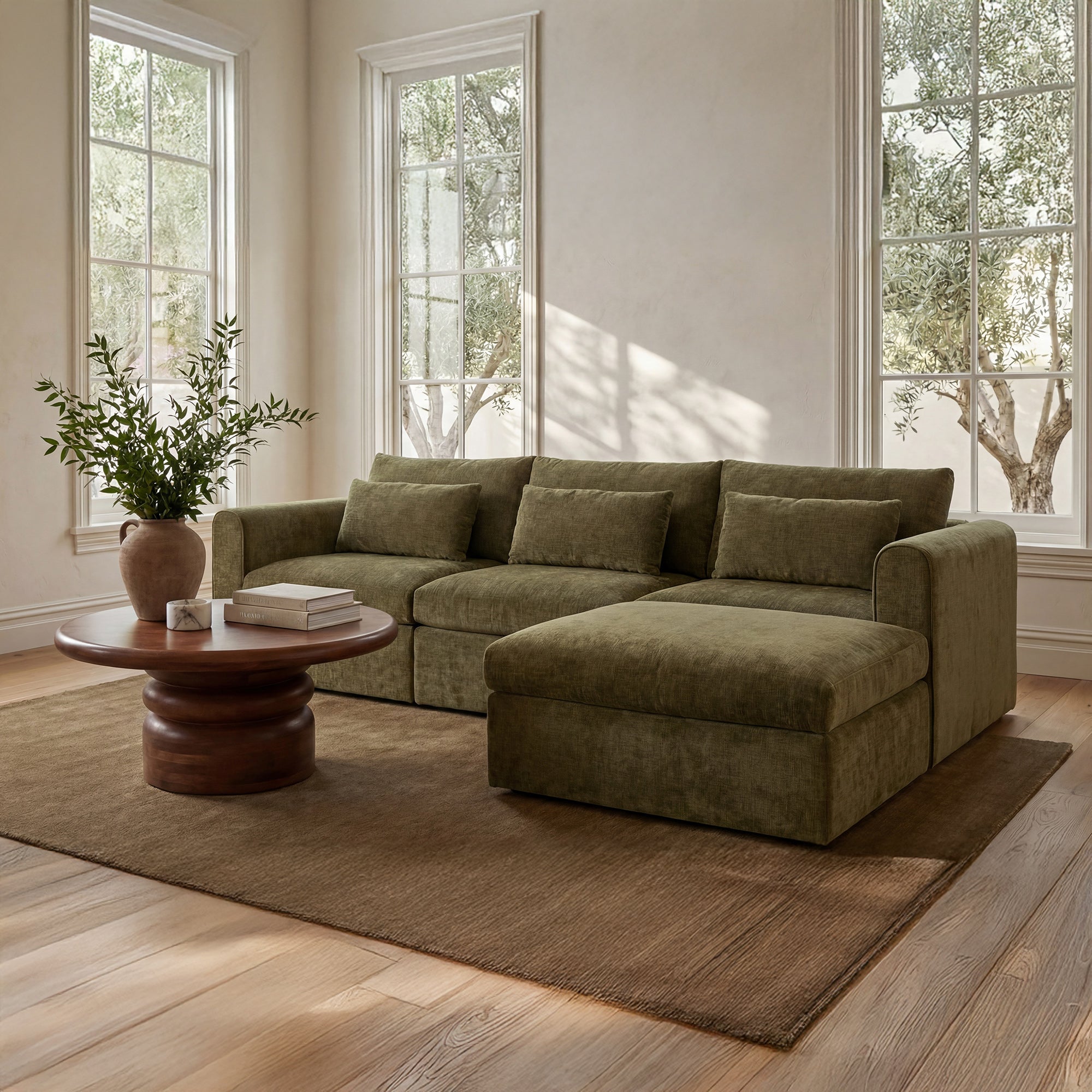 Swift Storage Ottoman Dark Green by Moe's Home Collection - view 2