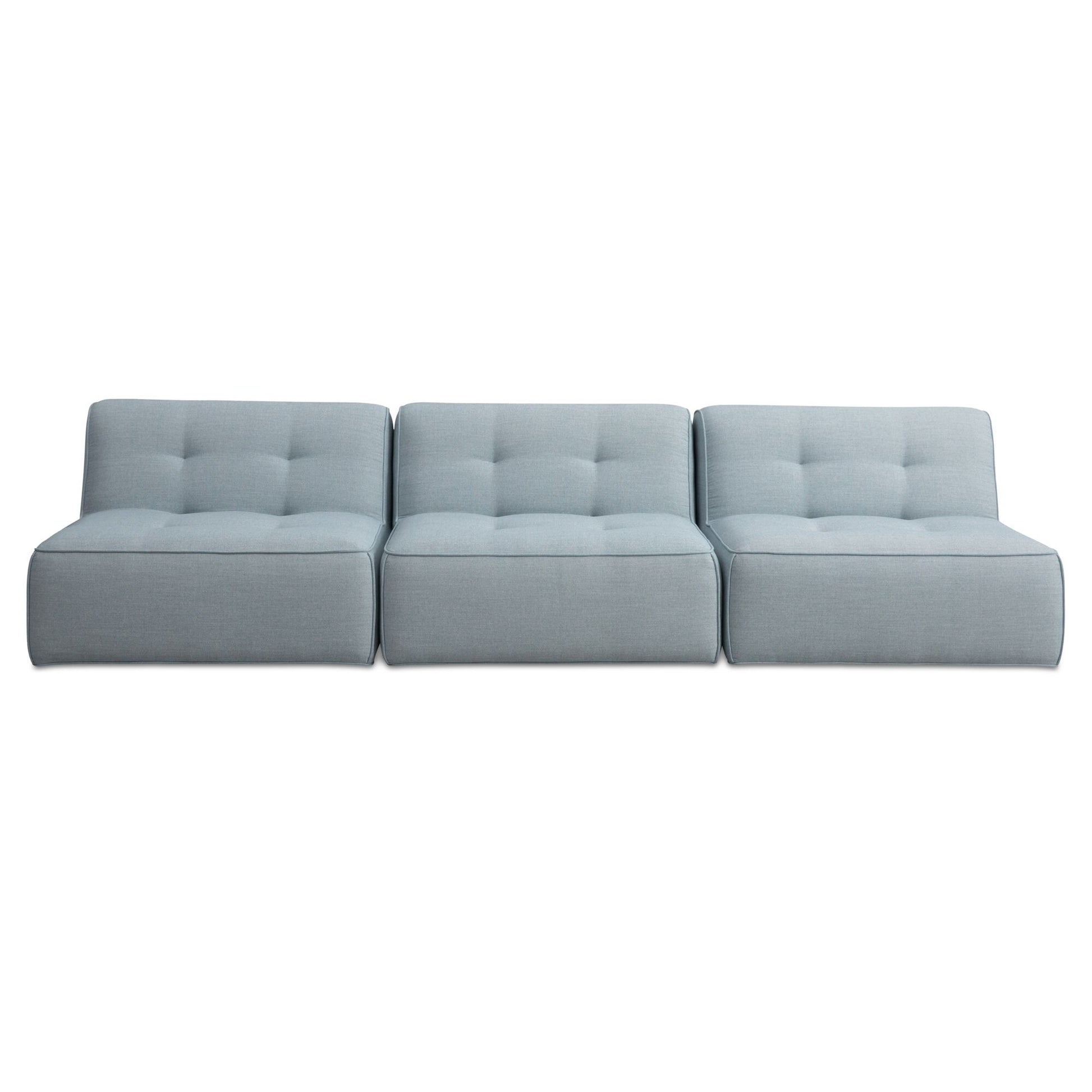 Sunseeker 3 Piece Outdoor Sofa Light Blue by Moe's Home Collection