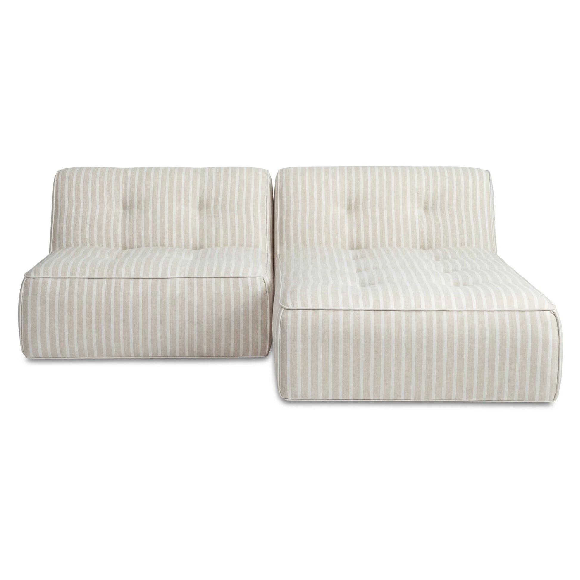 Sunseeker 2 Piece Outdoor Nook Brown Stripe by Moe's Home Collection