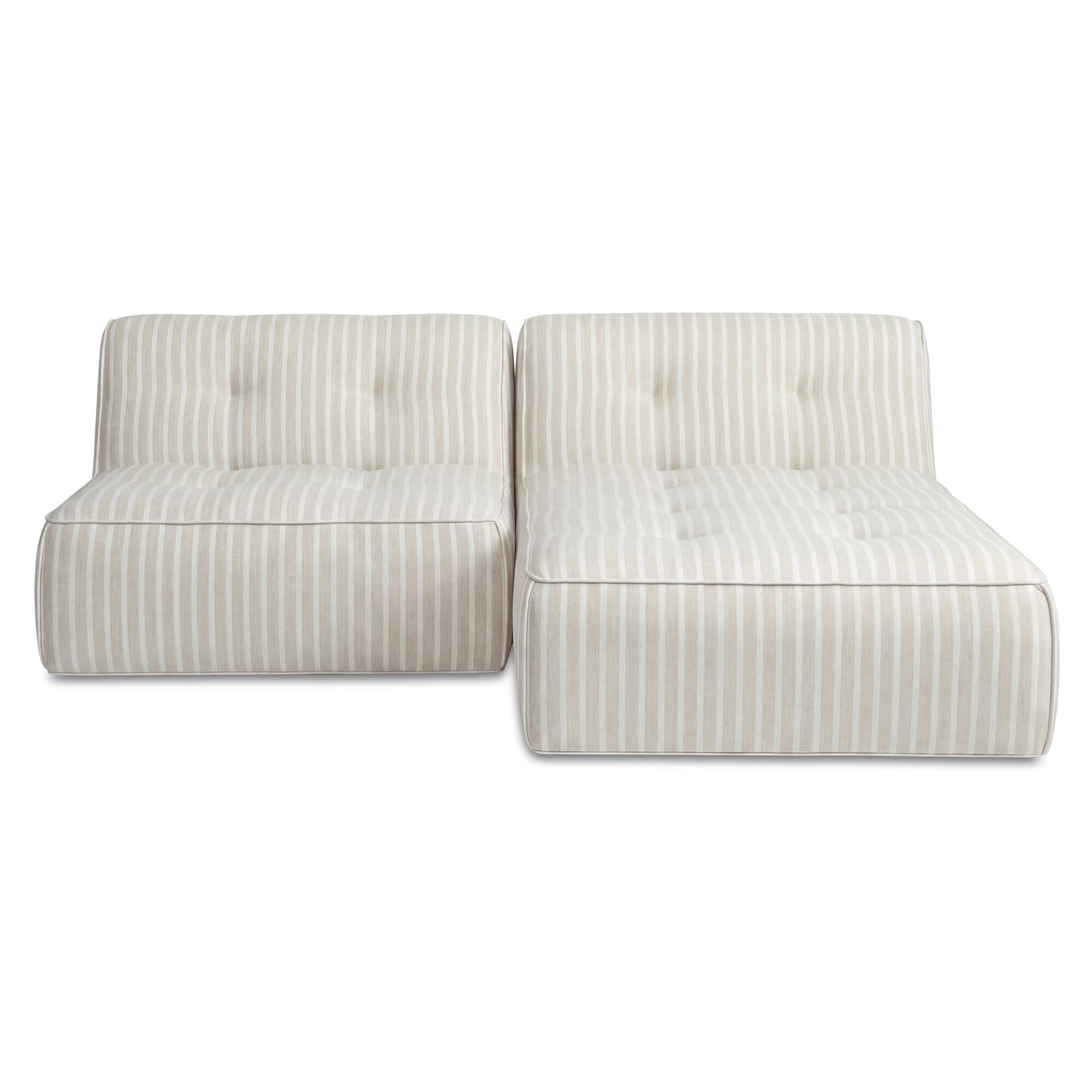Sunseeker 2 Piece Outdoor Nook Brown Stripe by Moe's Home Collection