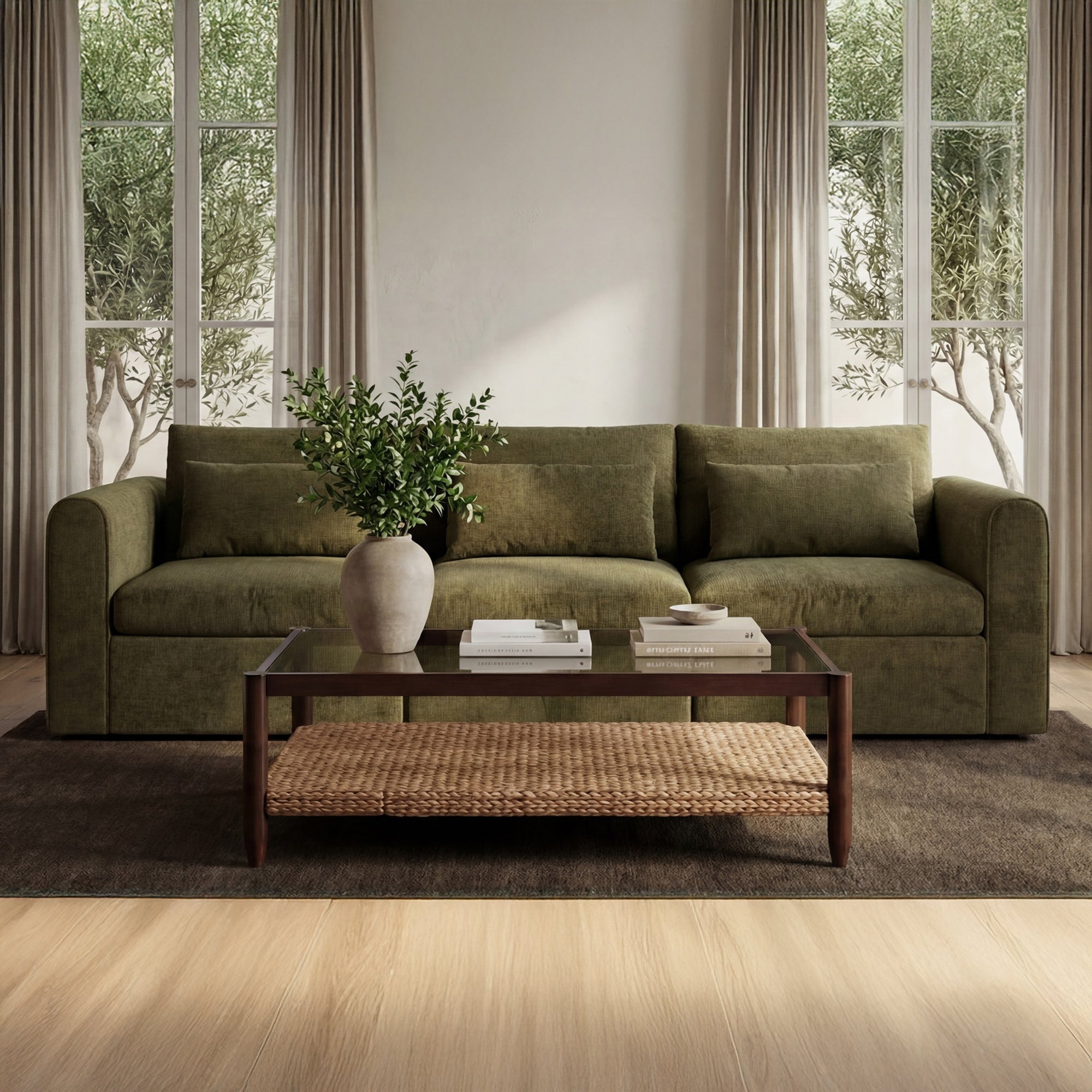 Swift Modular Sofa Dark Green by Moe's Home Collection - view 2