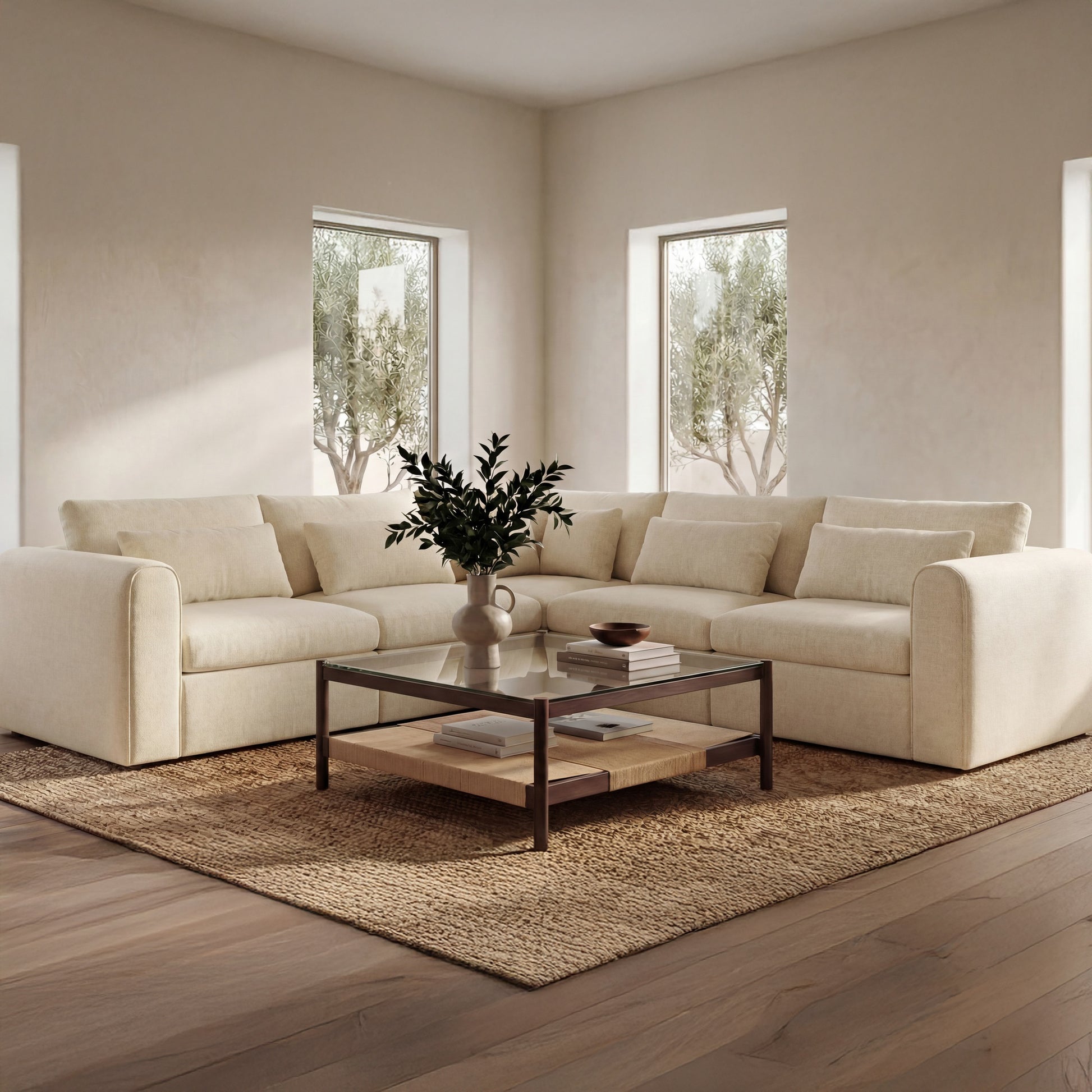 Swift Classic L Modular Sectional Light Beige by Moe's Home Collection - view 2