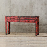 The Randall Silversmith Red Console Table