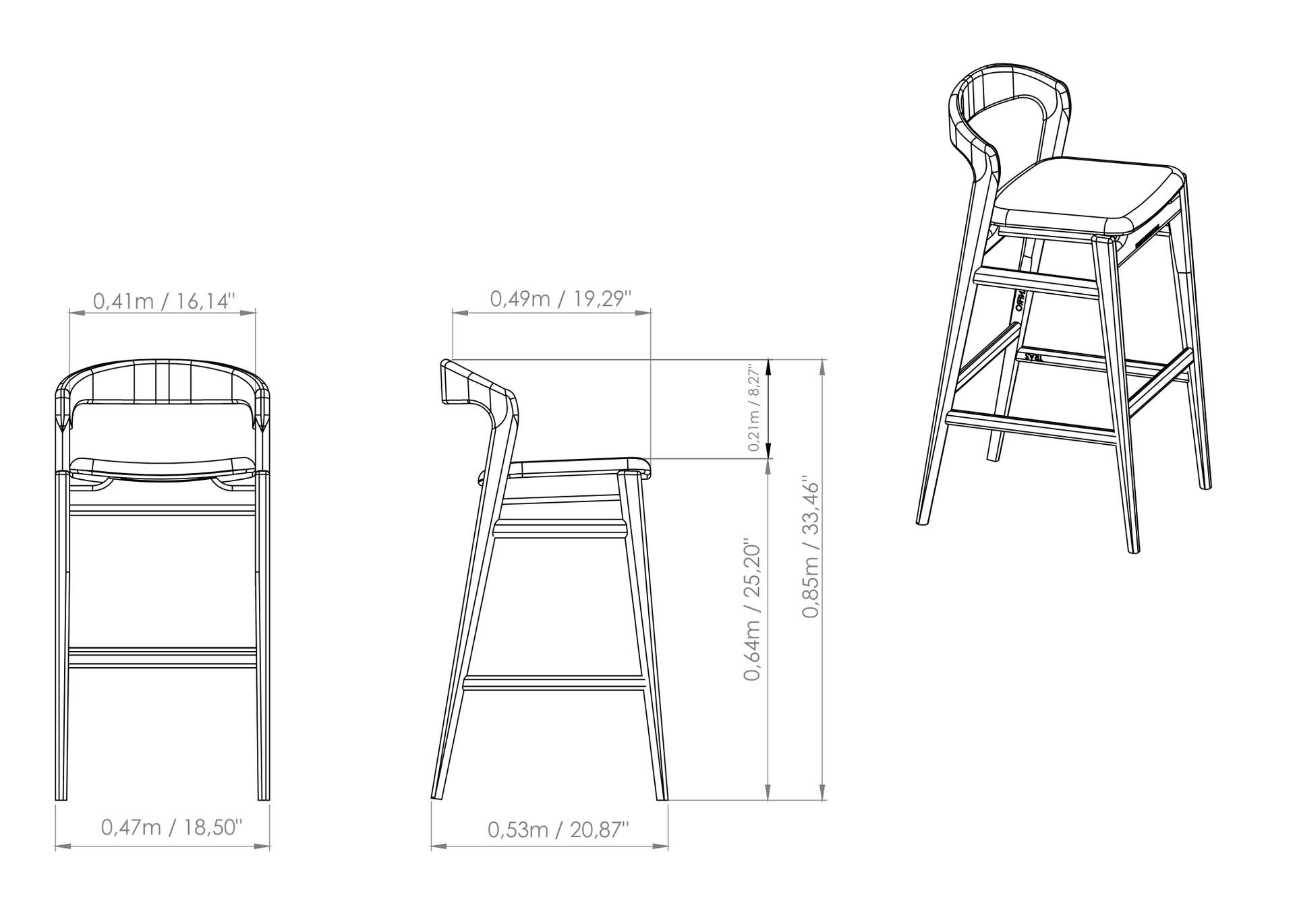 Velma Counter Stool by Urbia