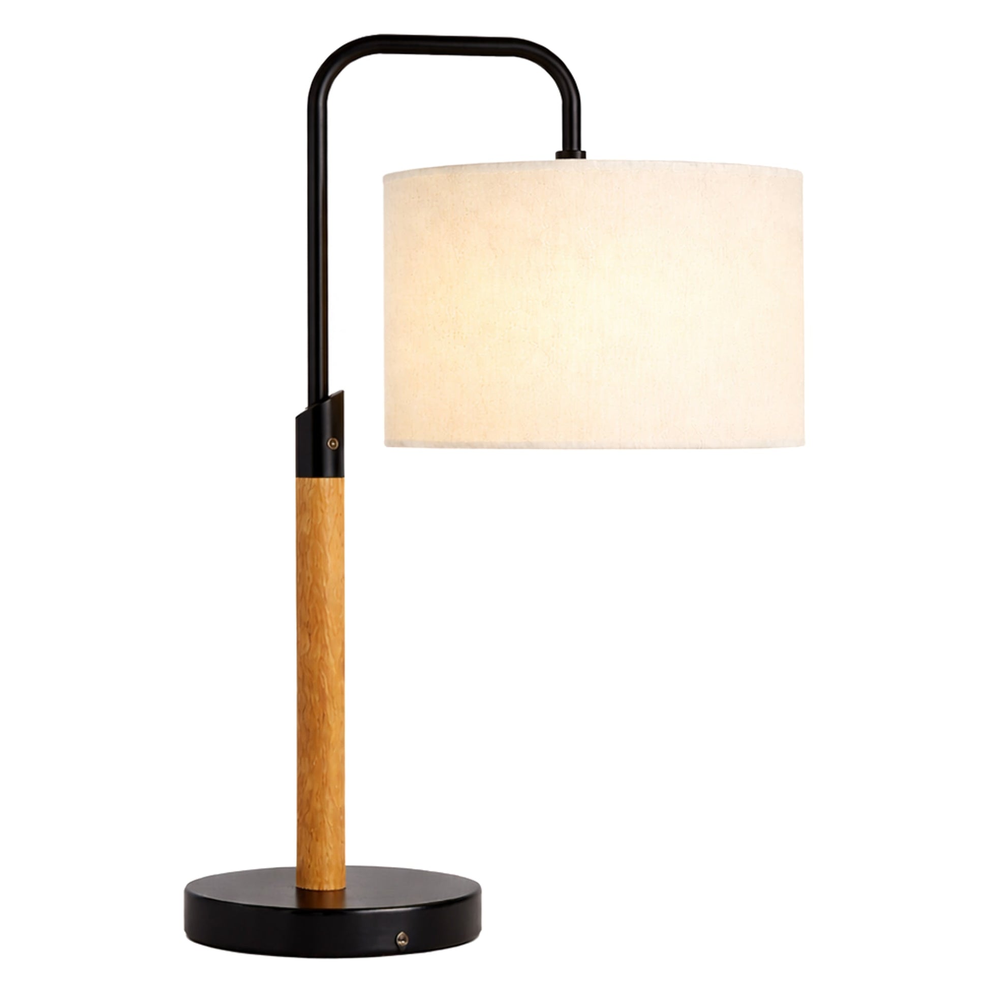 Arcus Paniz Table Lamp | Metal Swirl and Cylinder Shade