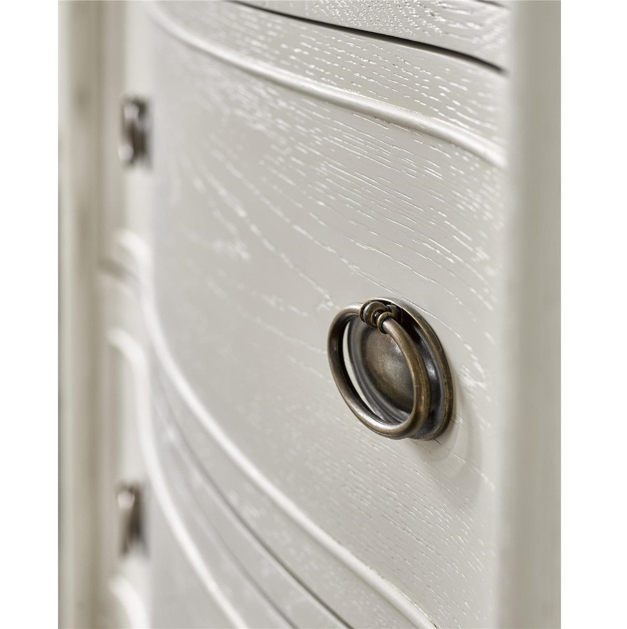 Amity French Oak Wood 6 Drawer White Dresser sale