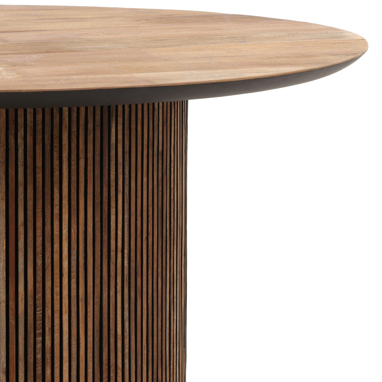 Kholman 51" Round Natural Teak Wood Dining Table