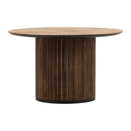 Kholman 51" Round Natural Teak Wood Dining Table