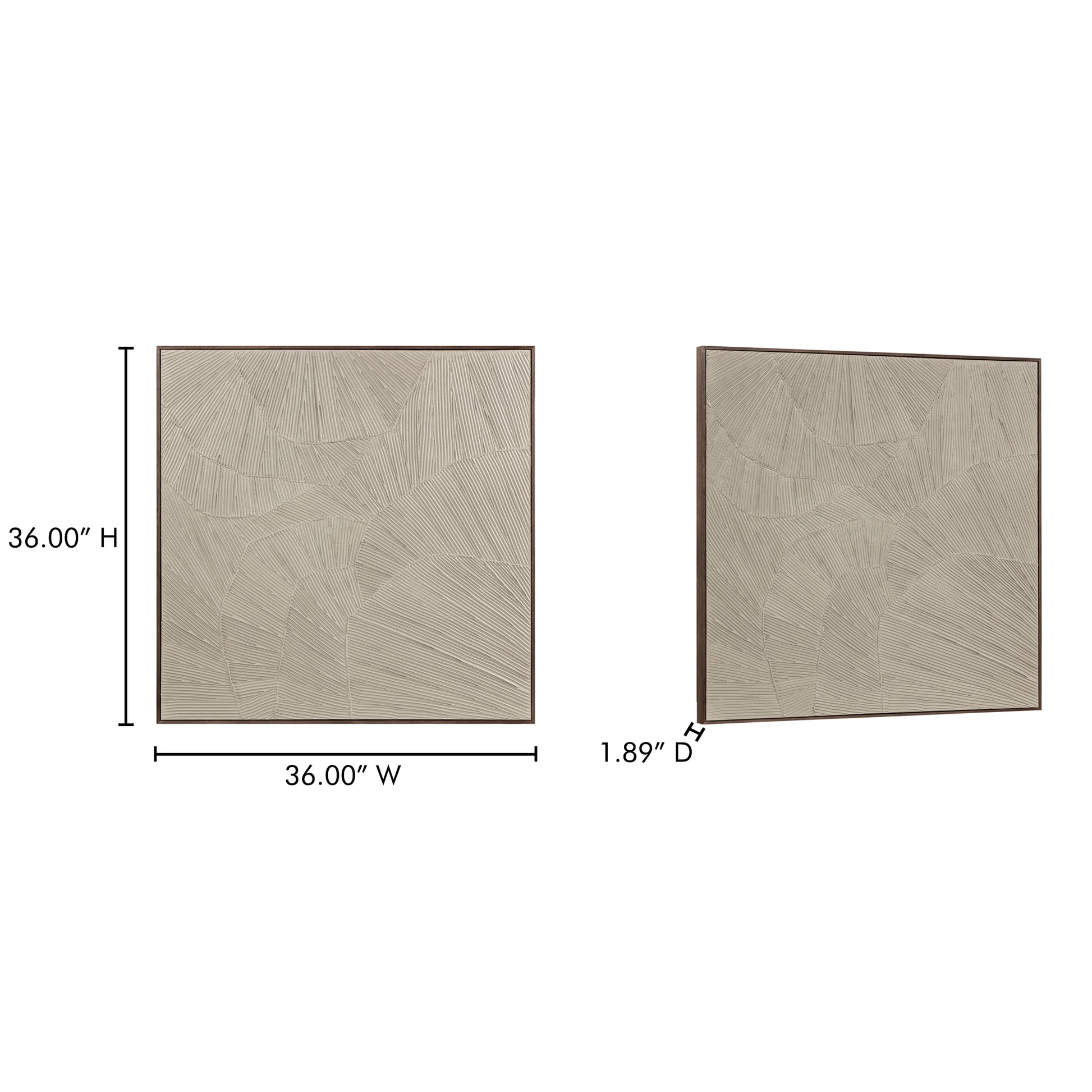Flutter Framed Painting Cool Beige by Moe's Home Collection - view 5