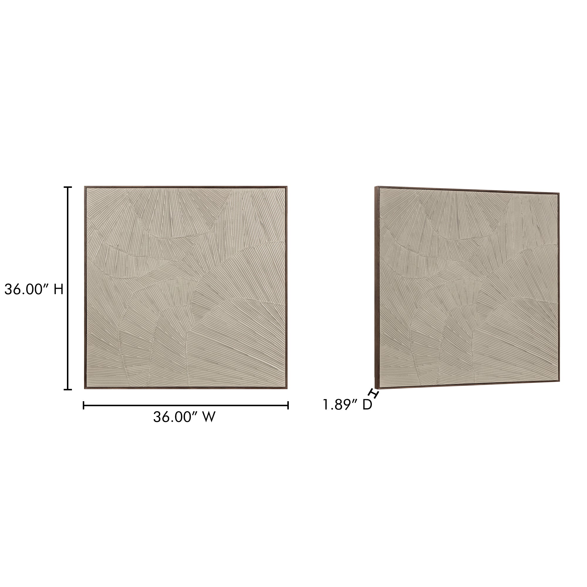 Flutter Framed Painting Cool Beige by Moe's Home Collection - view 5