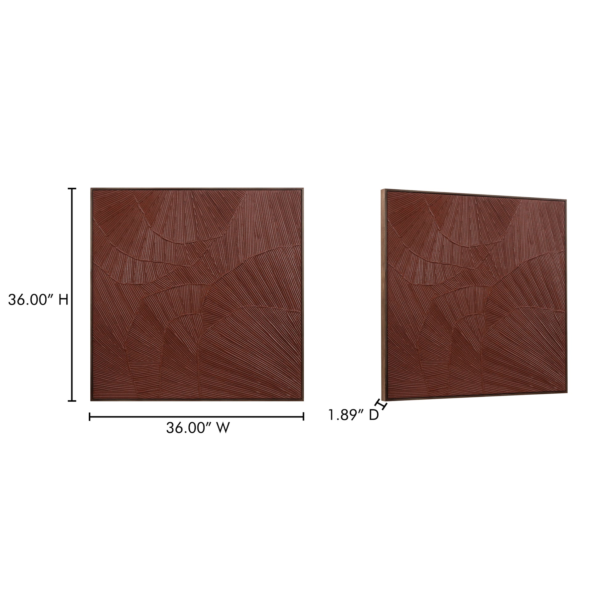 Flutter Framed Painting Maroon by Moe's Home Collection - view 5
