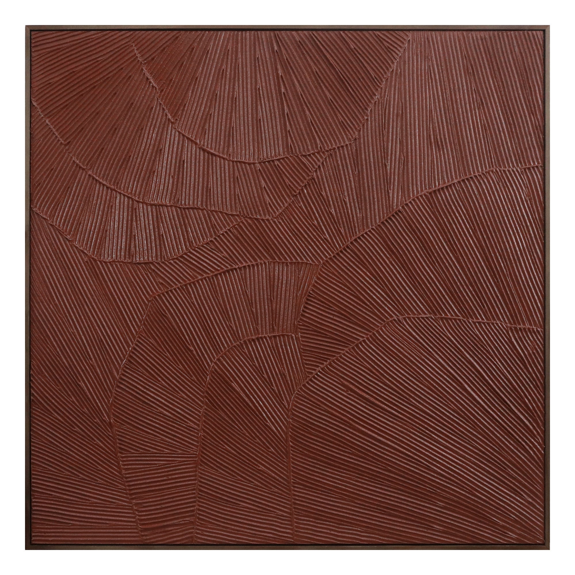 Flutter Framed Painting Maroon by Moe's Home Collection