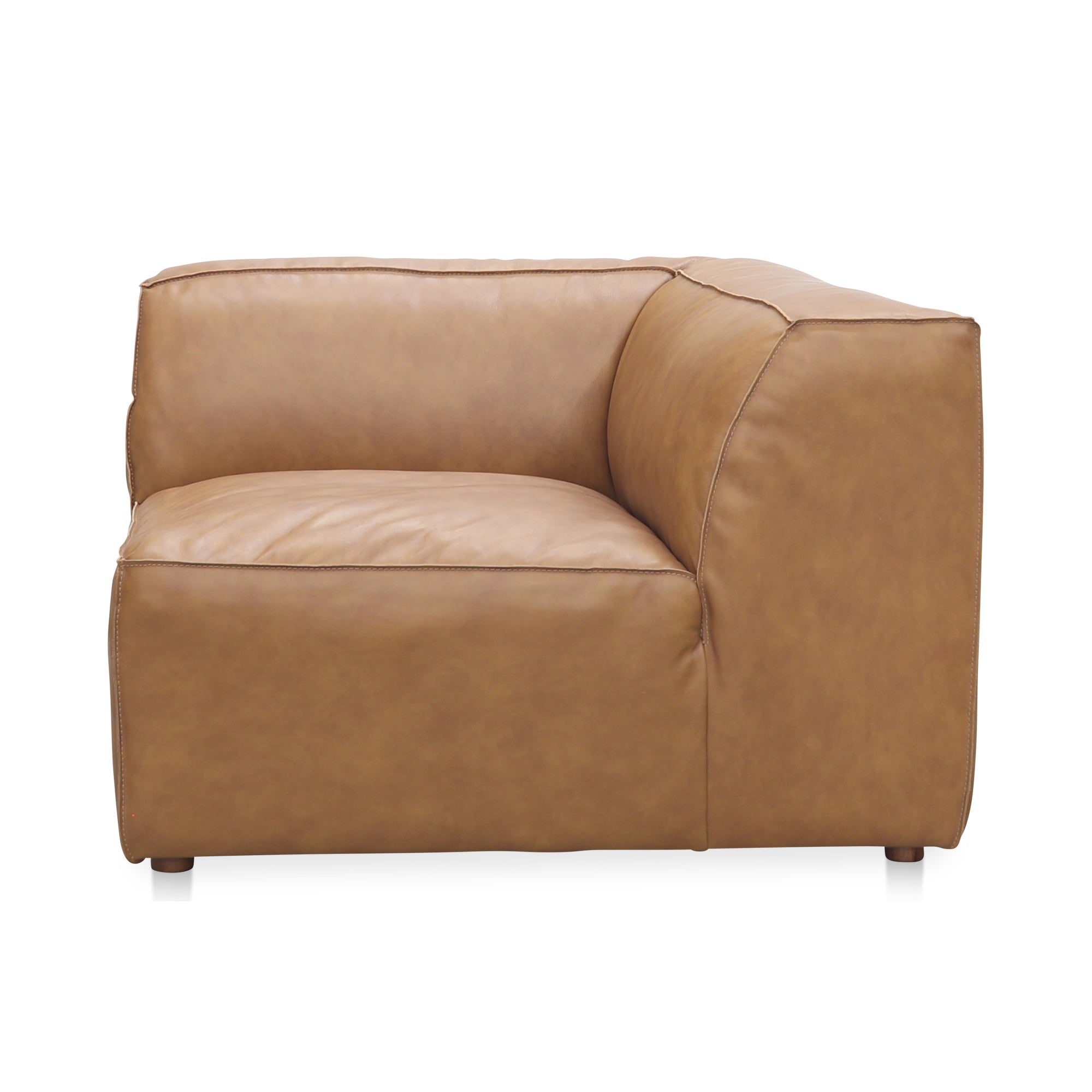 Form Corner Chair Sonoran Tan Leather by Moe's Home Collection