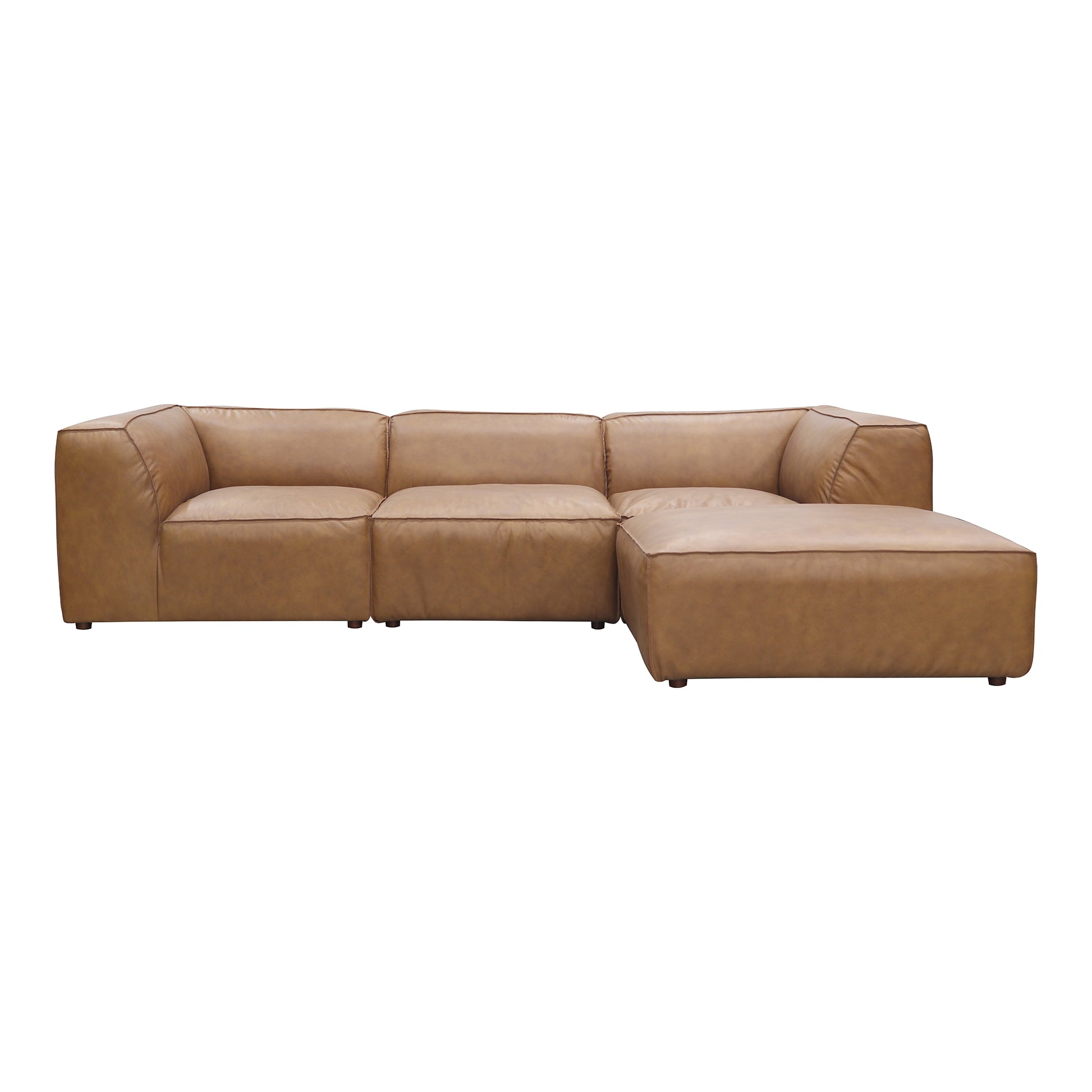 Form Lounge Modular Sectional Sonoran Tan Leather by Moe's Home Collection