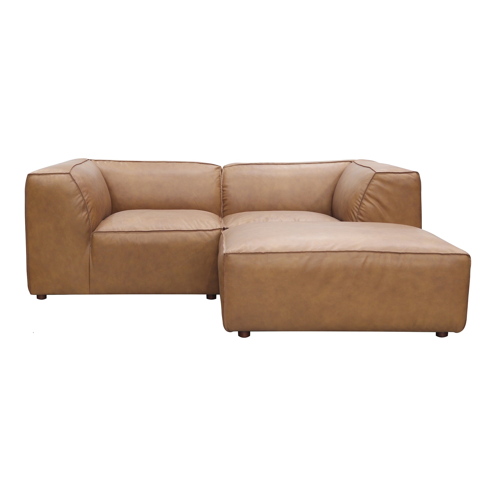 Form Nook Modular Sectional Sonoran Tan Leather by Moe's Home Collection