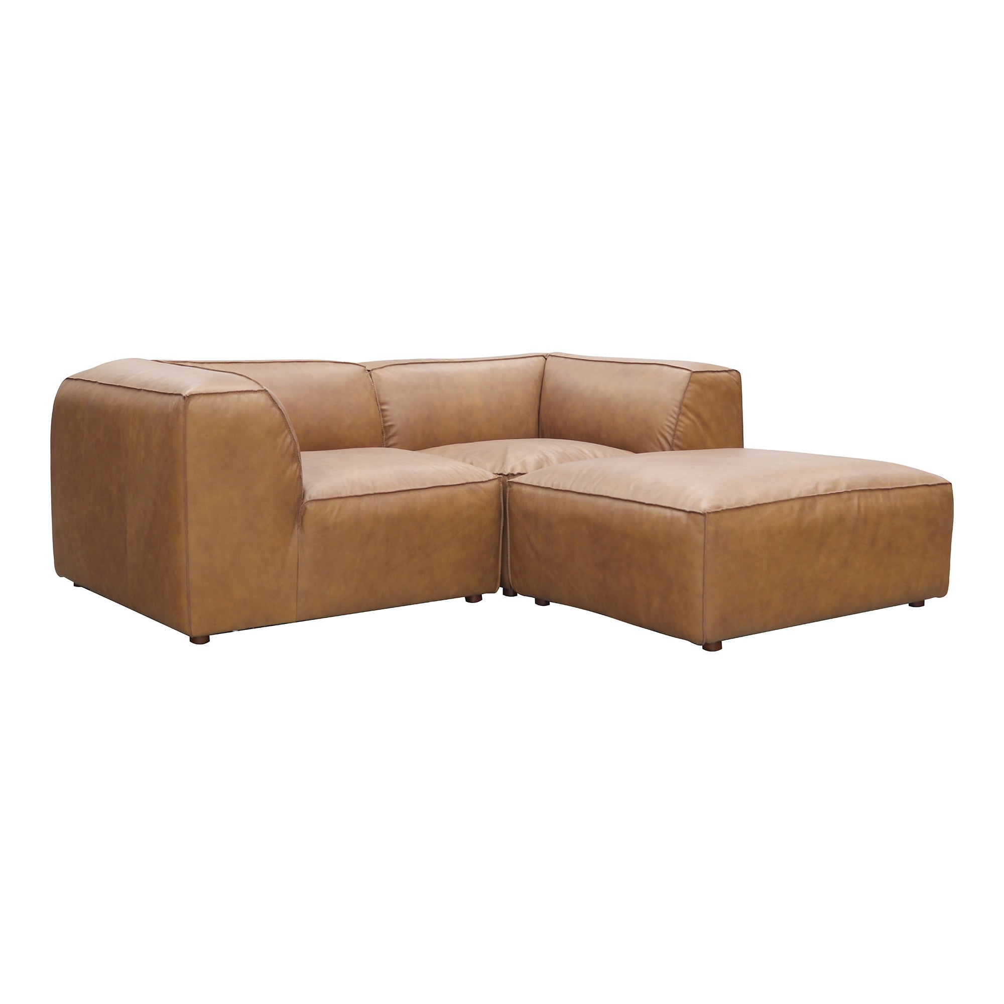 Form Nook Modular Sectional Sonoran Tan Leather by Moe's Home Collection - view 2