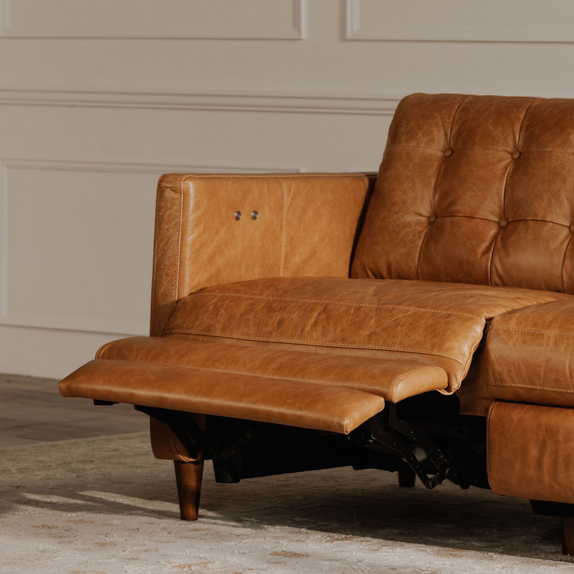 Bridgers Power Recliner Sofa Tan Leather by Moe's Home Collection - view 2