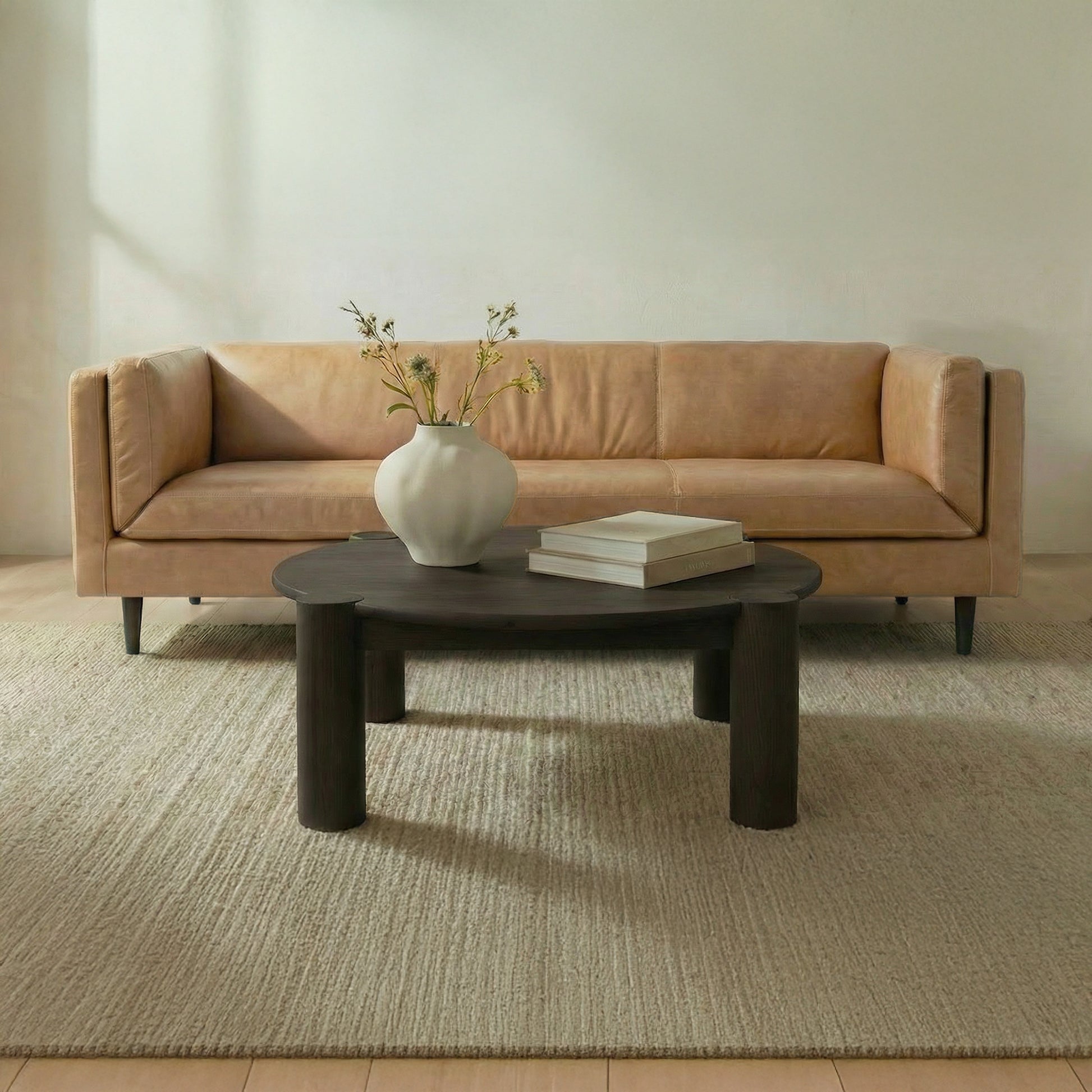 Woods Sofa Tan Leather by Moe's Home Collection - view 2