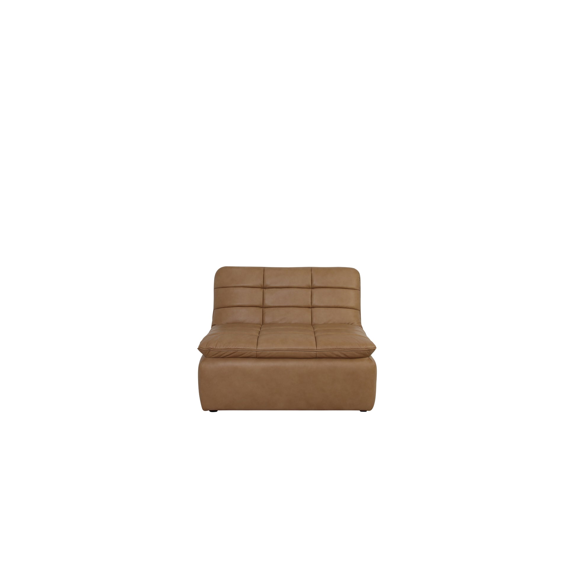 Lino Slipper Chair Tan Leather by Moe's Home Collection