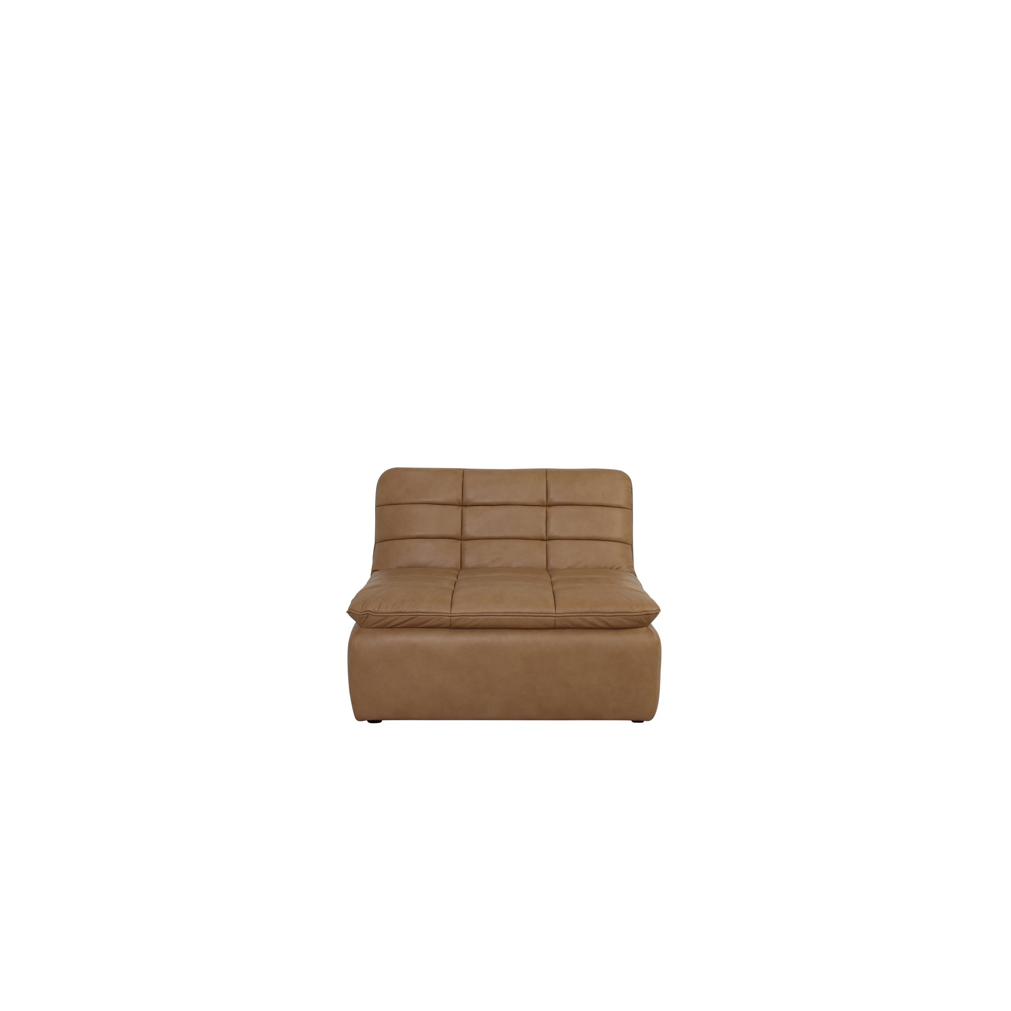 Lino Slipper Chair Tan Leather by Moe's Home Collection