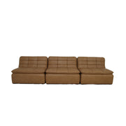 Lino Armless Modular Sofa Tan Leather by Moe's Home Collection