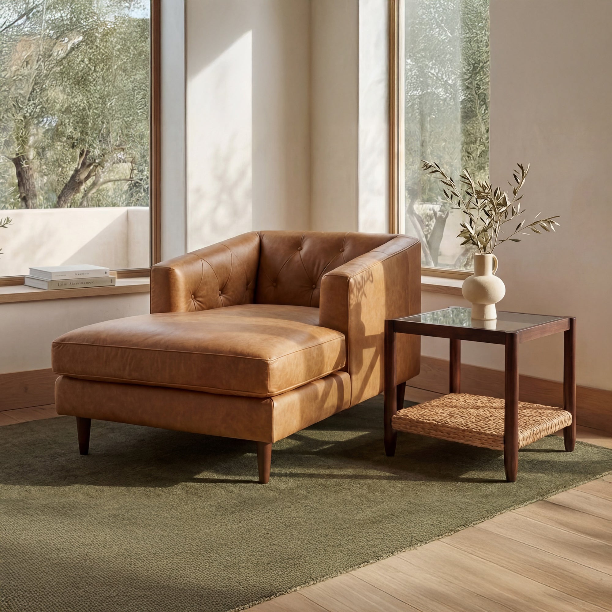 Dunmore Chaise Tan by Moe's Home Collection - view 2