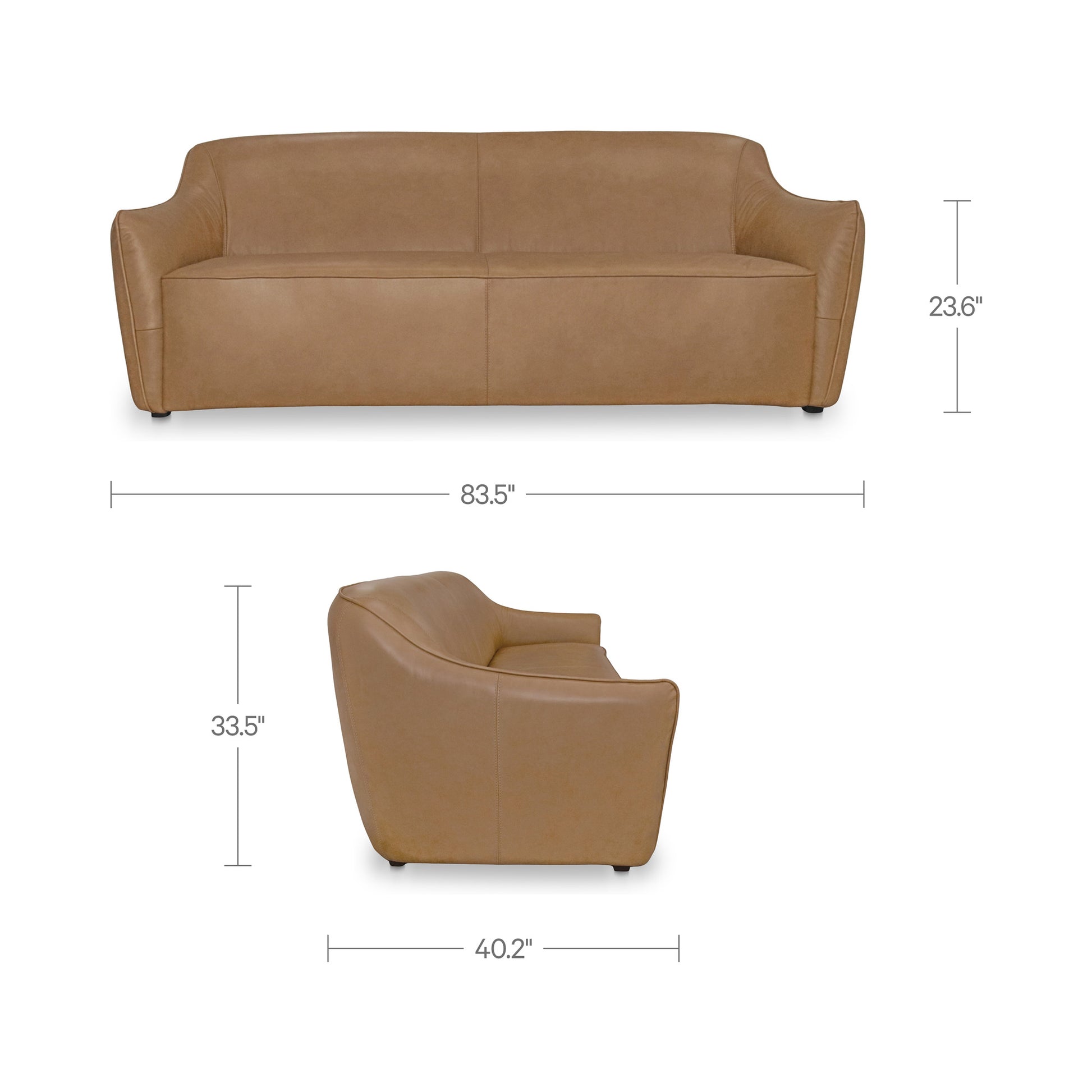 Hawkins Sofa Tan by Moe's Home Collection - view 3