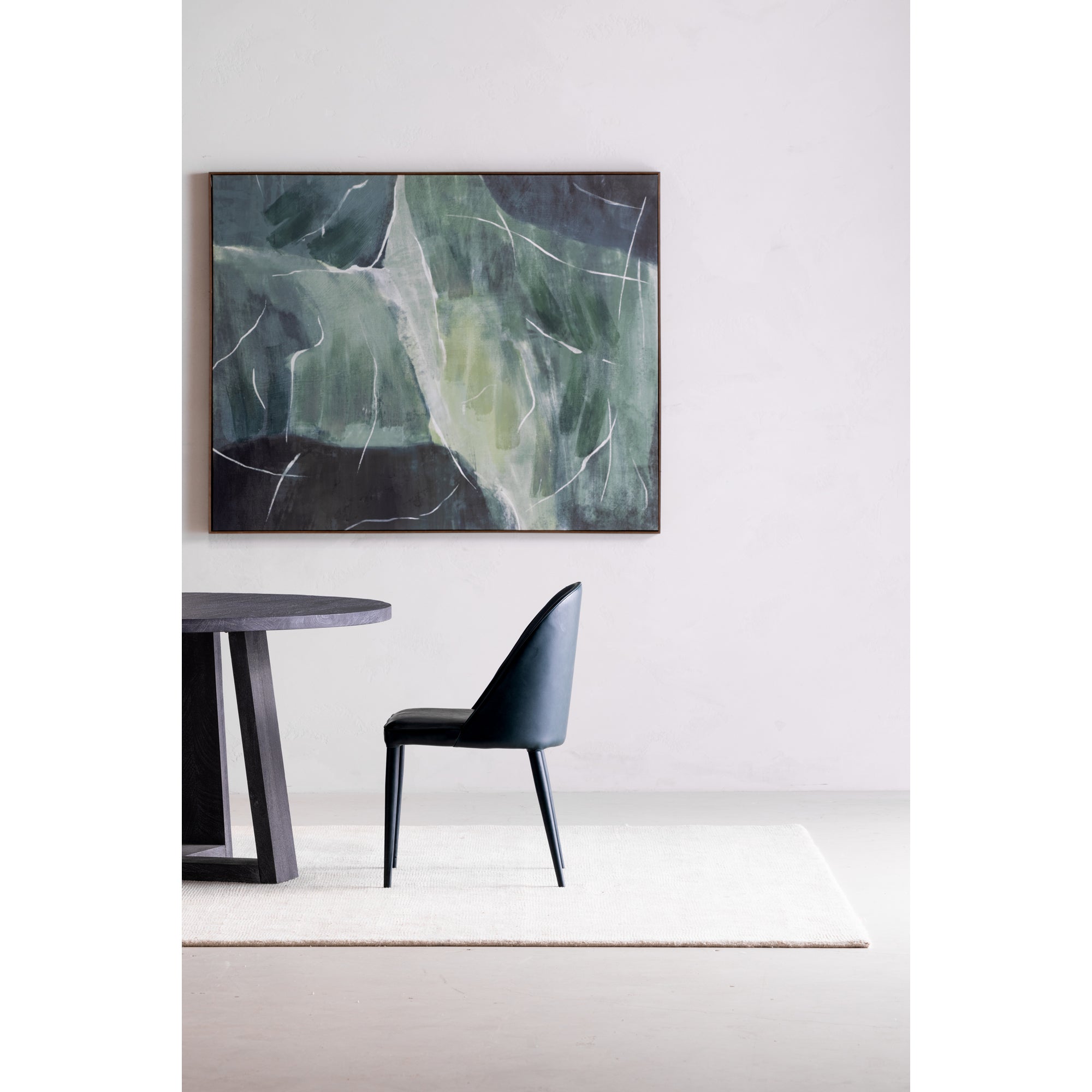 Burton Dining Chair Dark Teal Vegan Leather - Set Of Two by Moe's Home Collection - view 11