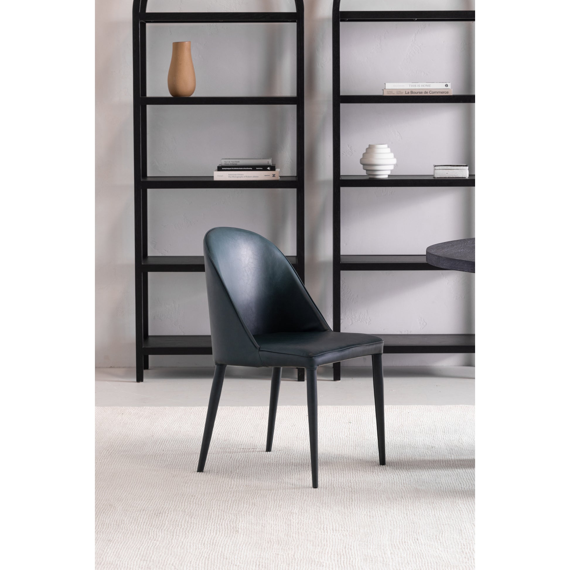 Burton Dining Chair Dark Teal Vegan Leather - Set Of Two by Moe's Home Collection - view 12