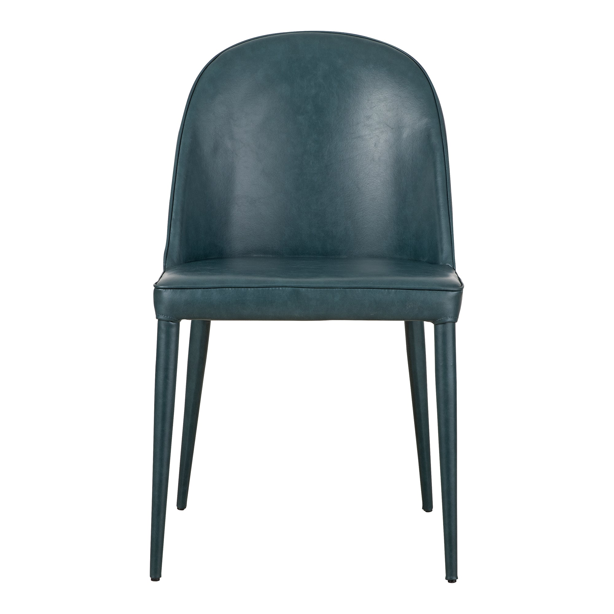 Burton Dining Chair Dark Teal Vegan Leather - Set Of Two by Moe's Home Collection - view 4