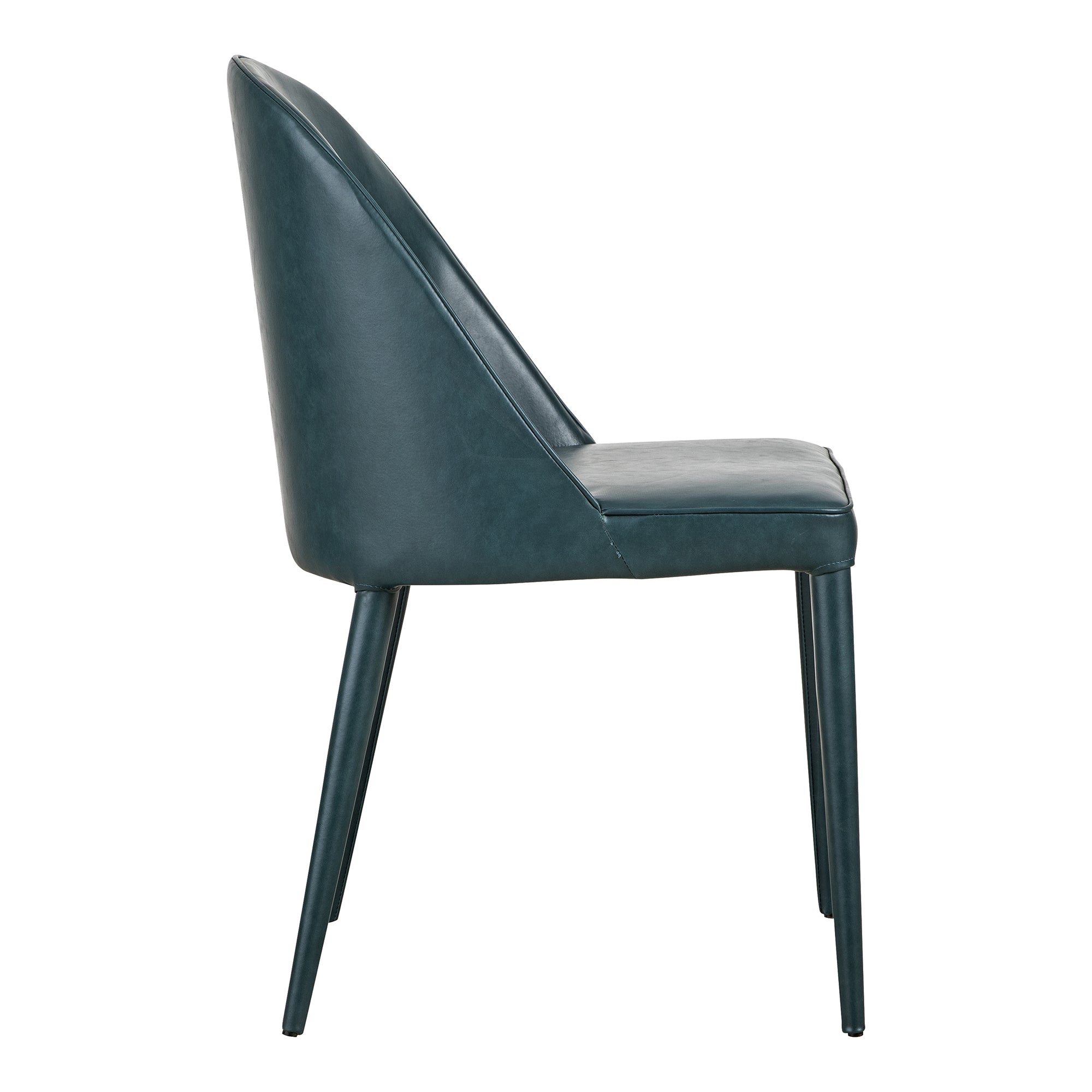 Burton Dining Chair Dark Teal Vegan Leather - Set Of Two by Moe's Home Collection - view 6