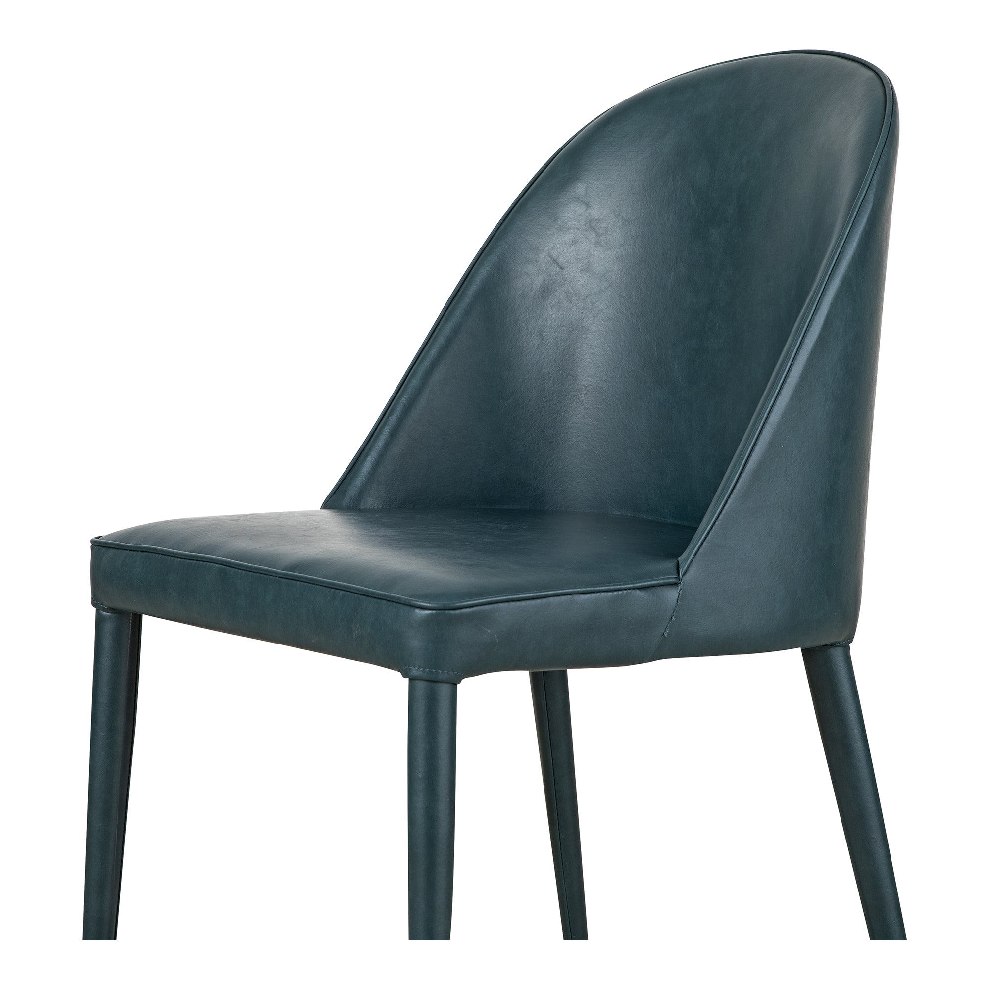 Burton Dining Chair Dark Teal Vegan Leather - Set Of Two by Moe's Home Collection - view 8
