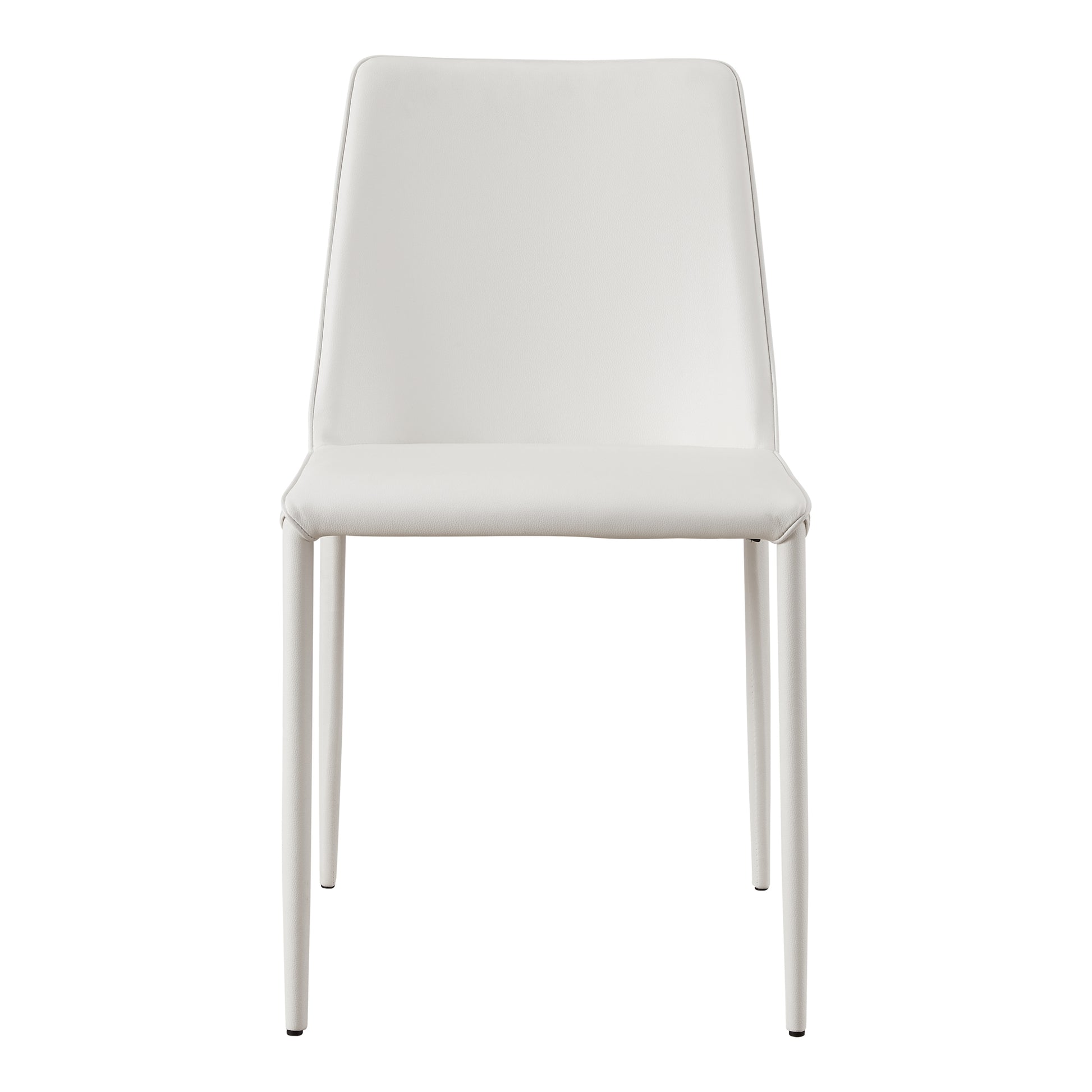 Nora Dining Chair White Vegan Leather - Set Of Two by Moe's Home Collection - view 4