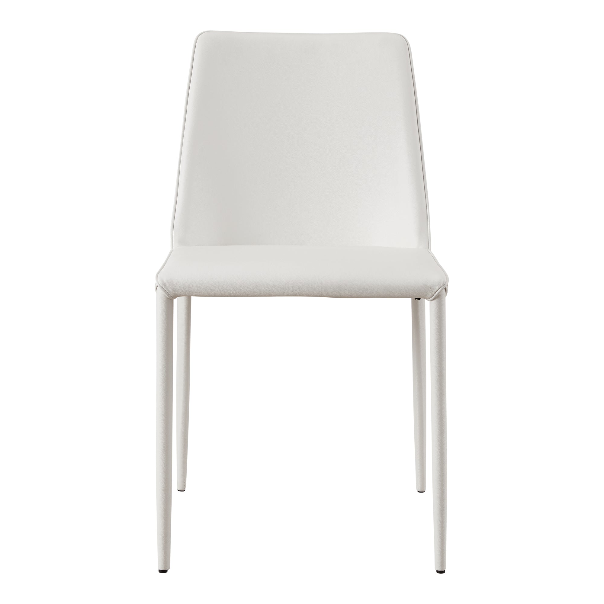 Nora Dining Chair White Vegan Leather - Set Of Two by Moe's Home Collection - view 4
