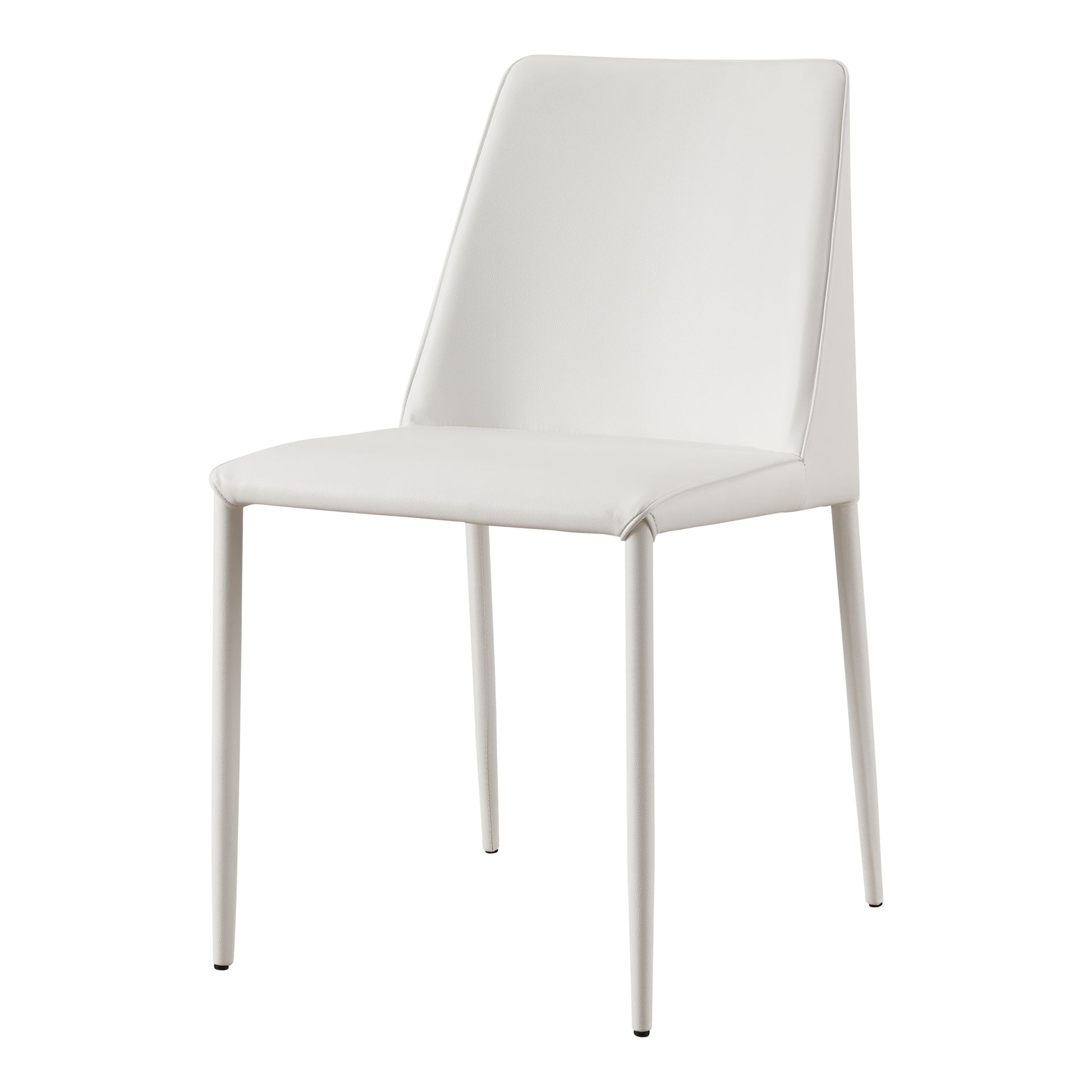 Nora Dining Chair White Vegan Leather - Set Of Two by Moe's Home Collection - view 5