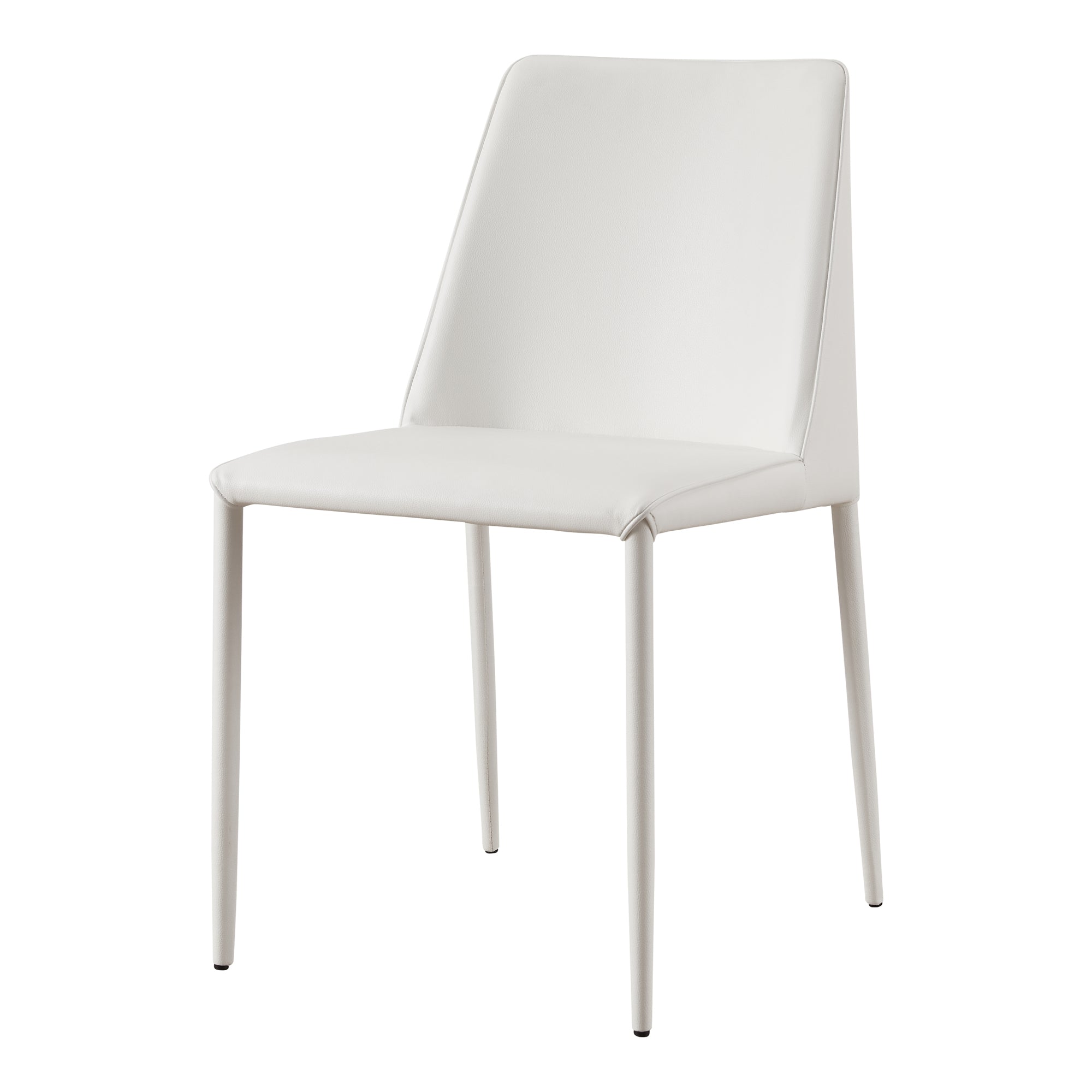 Nora Dining Chair White Vegan Leather - Set Of Two by Moe's Home Collection - view 5