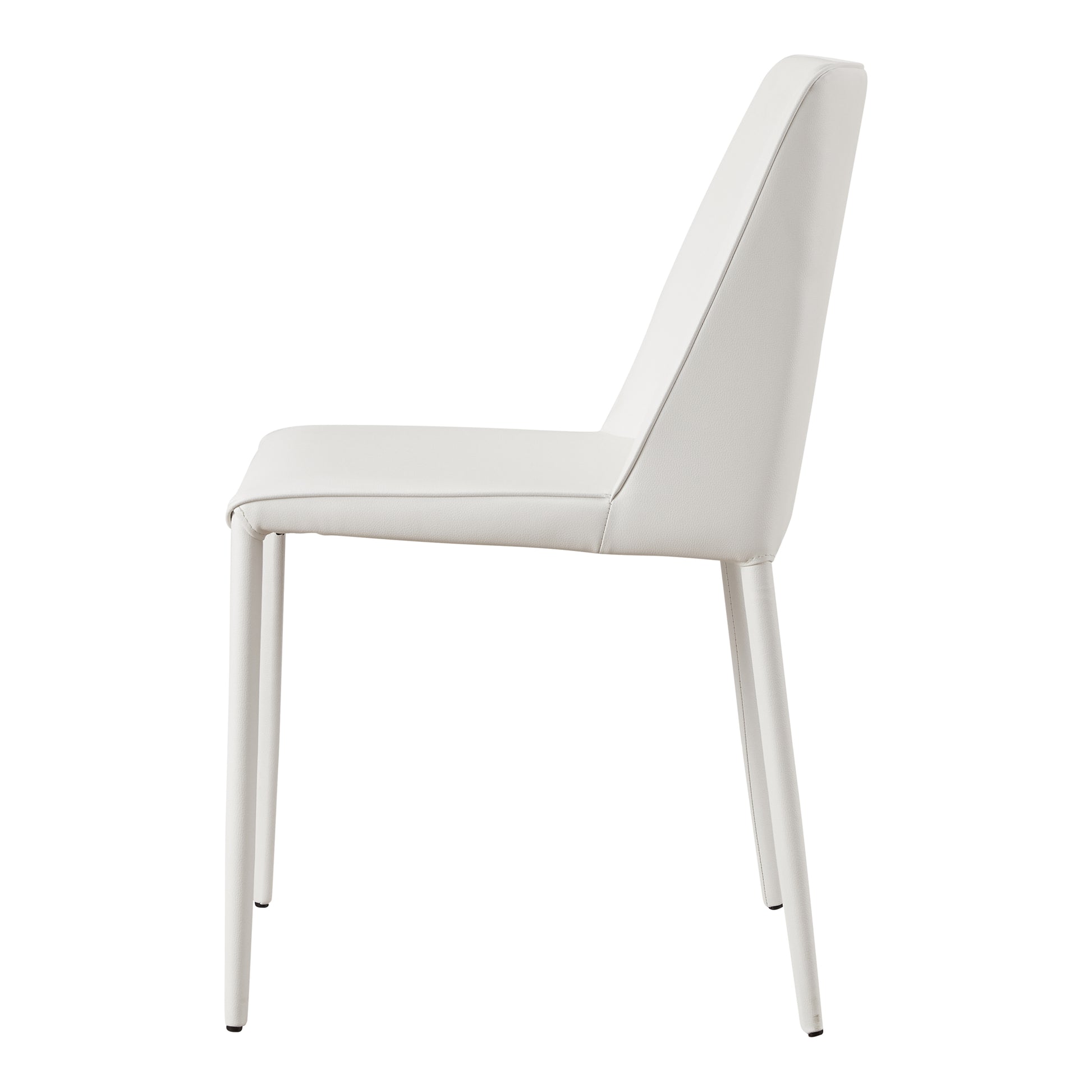 Nora Dining Chair White Vegan Leather - Set Of Two by Moe's Home Collection - view 6