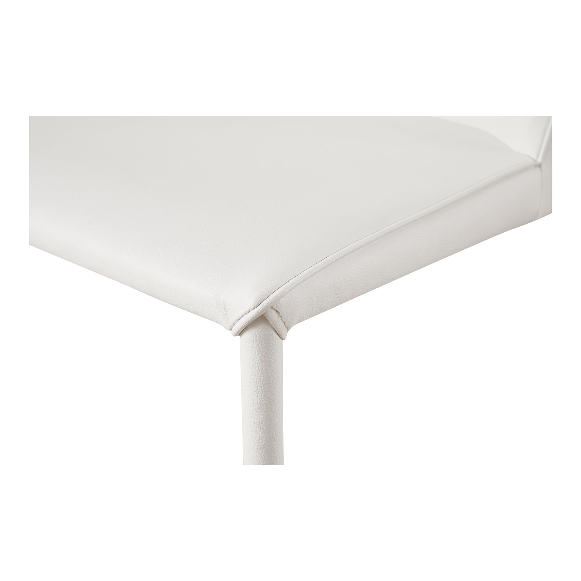 Nora Dining Chair White Vegan Leather - Set Of Two by Moe's Home Collection - view 8