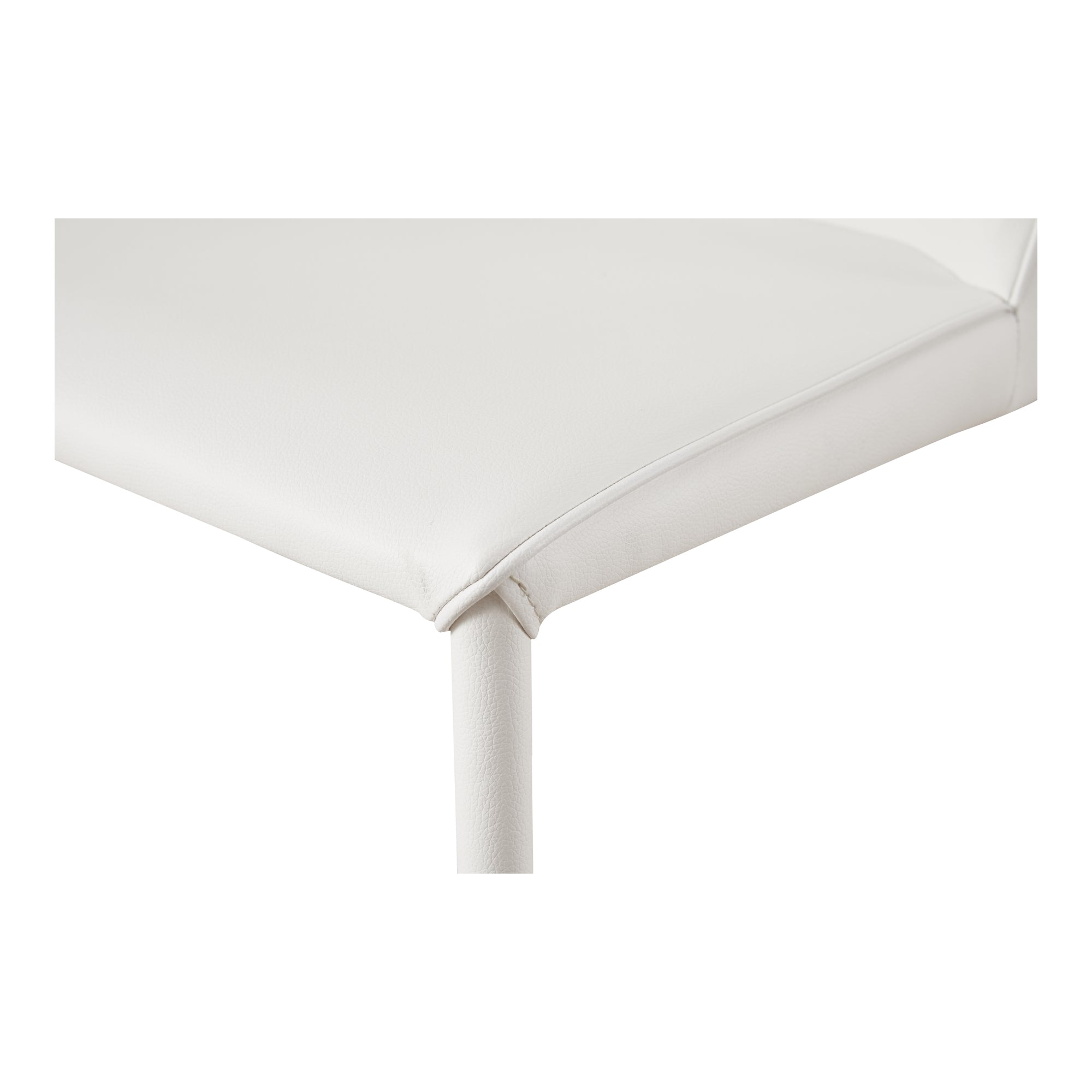 Nora Dining Chair White Vegan Leather - Set Of Two by Moe's Home Collection - view 8