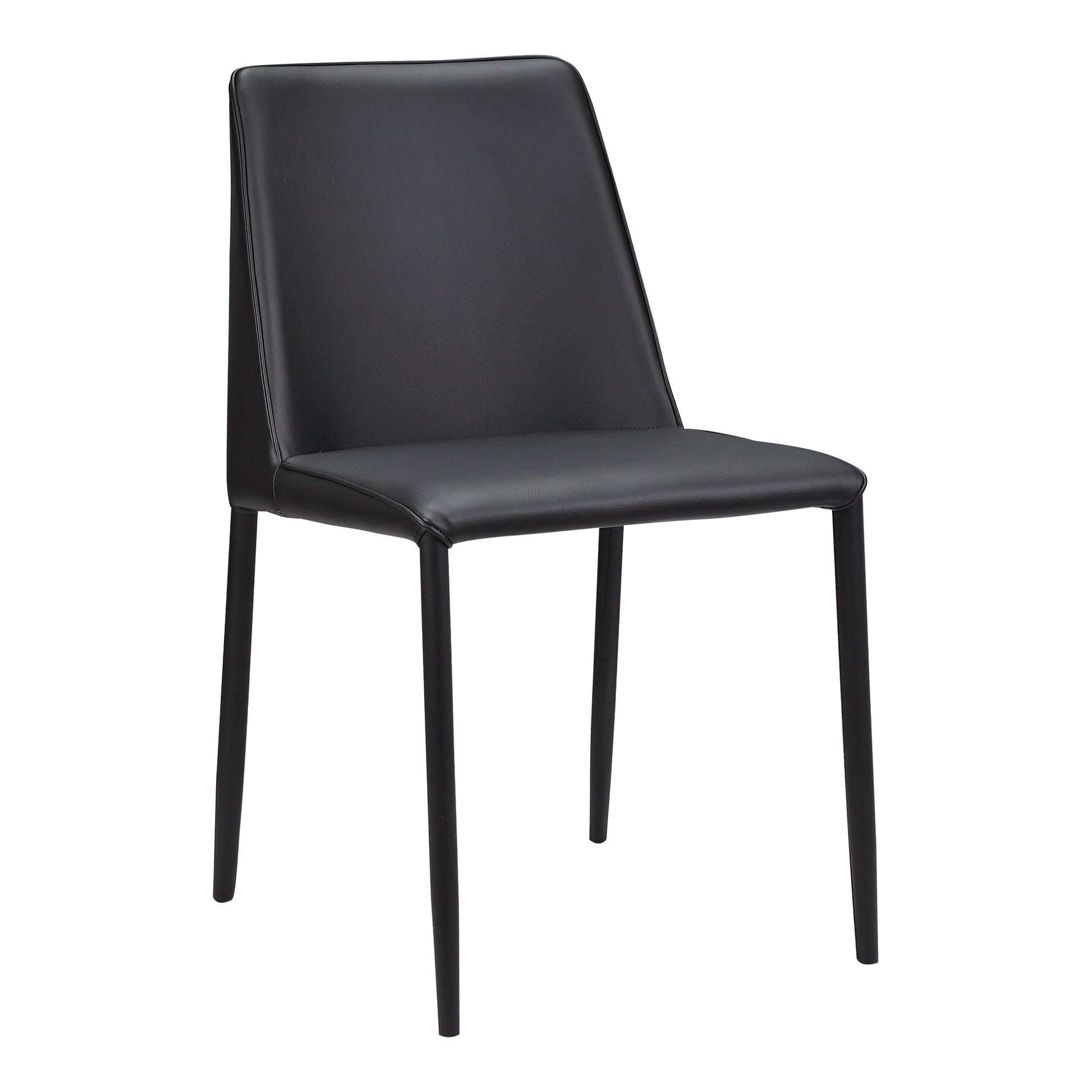 Nora Dining Chair Black Vegan Leather - Set Of Two by Moe's Home Collection - view 5