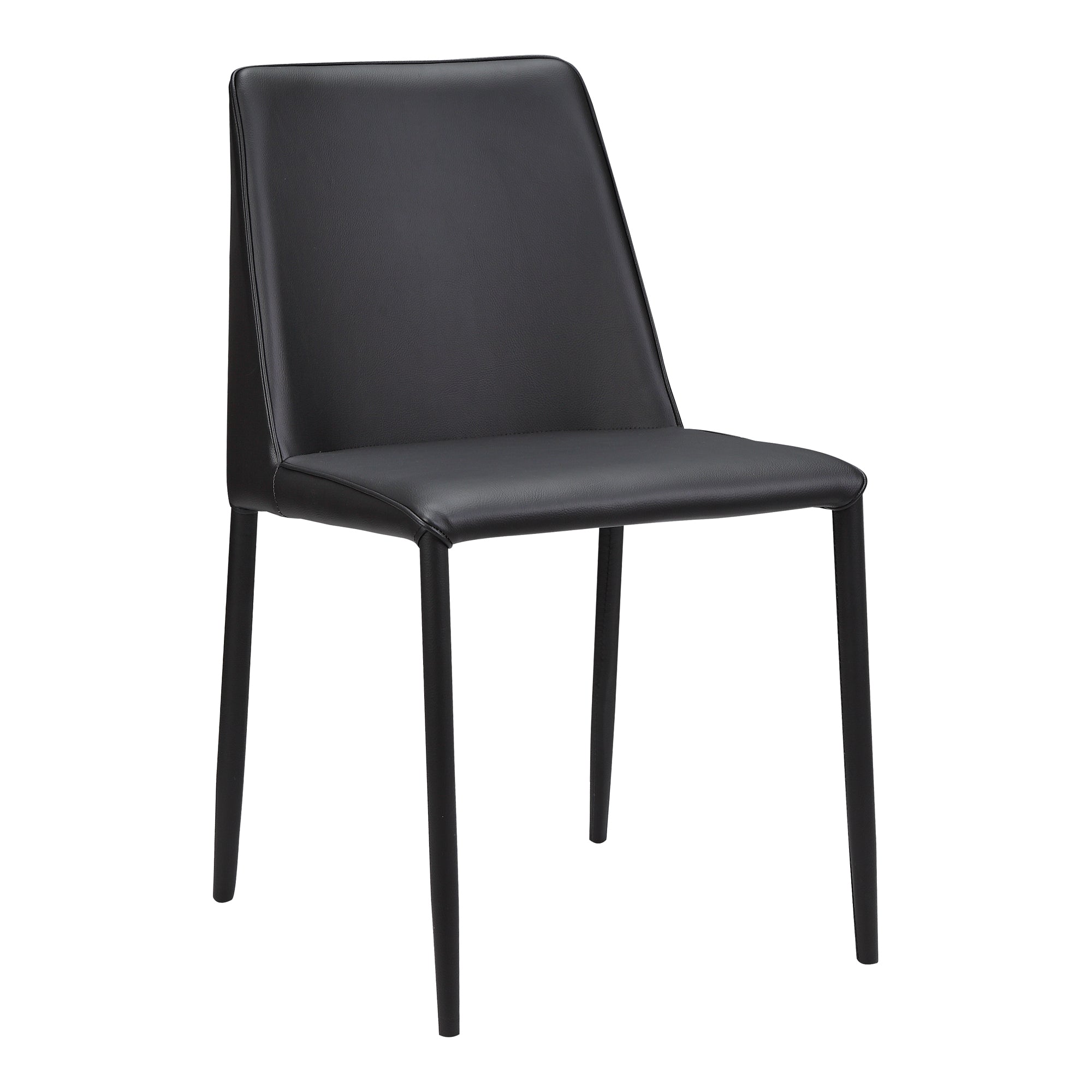 Nora Dining Chair Black Vegan Leather - Set Of Two by Moe's Home Collection - view 5