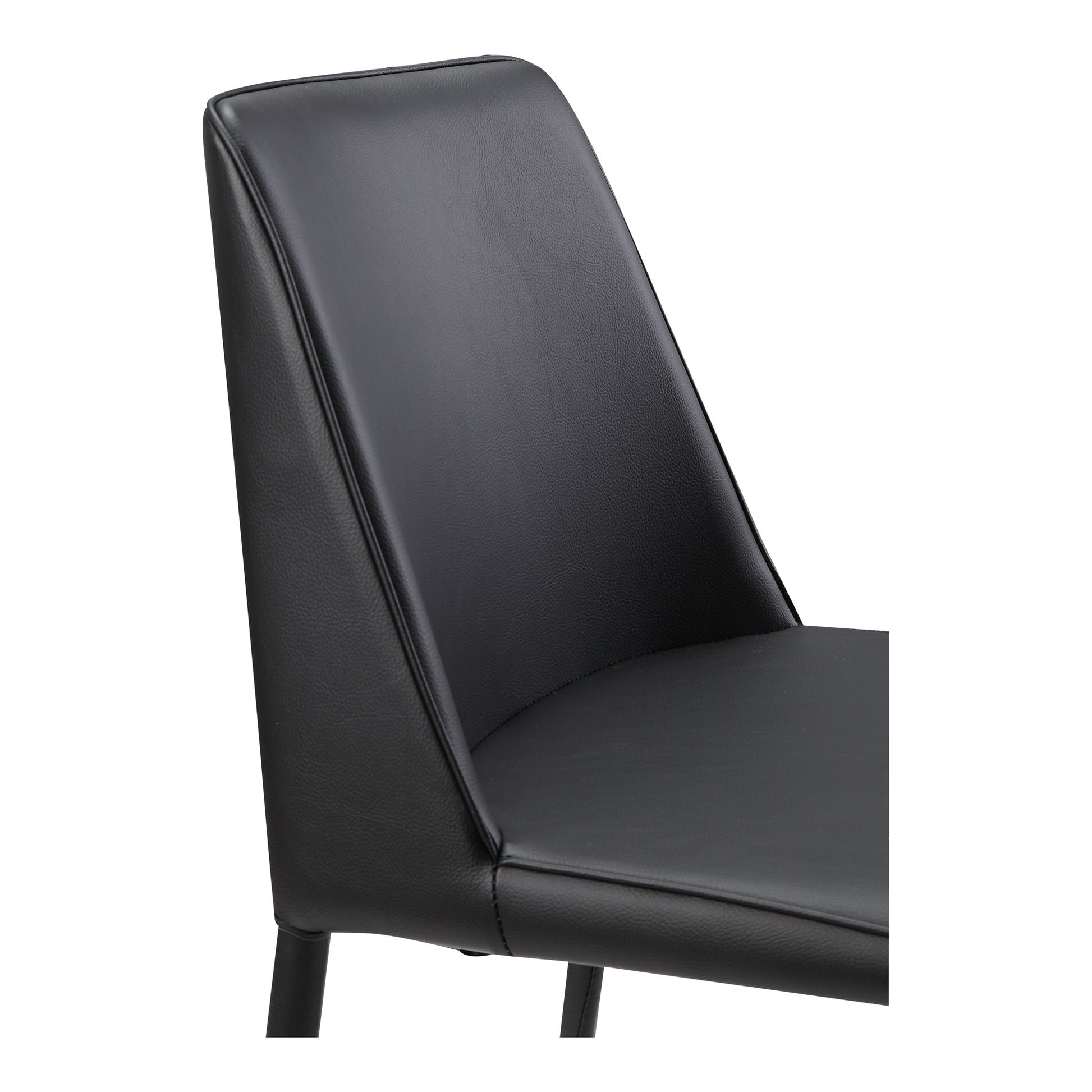 Nora Dining Chair Black Vegan Leather - Set Of Two by Moe's Home Collection - view 8