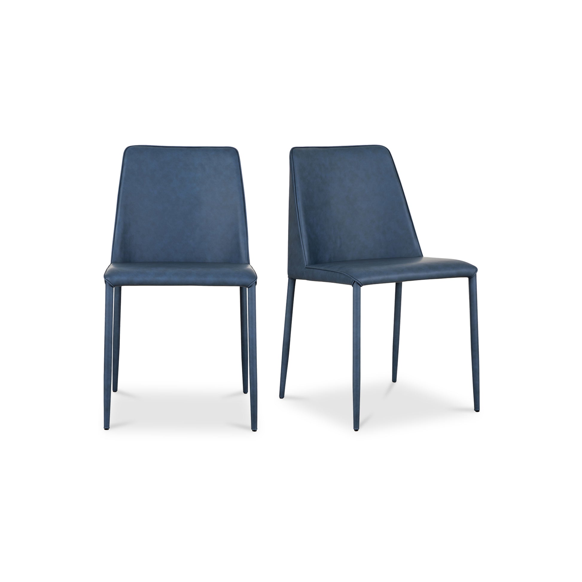 Nora Dining Chair Ocean Cavern Grey Vegan Leather - Set Of Two by Moe's Home Collection