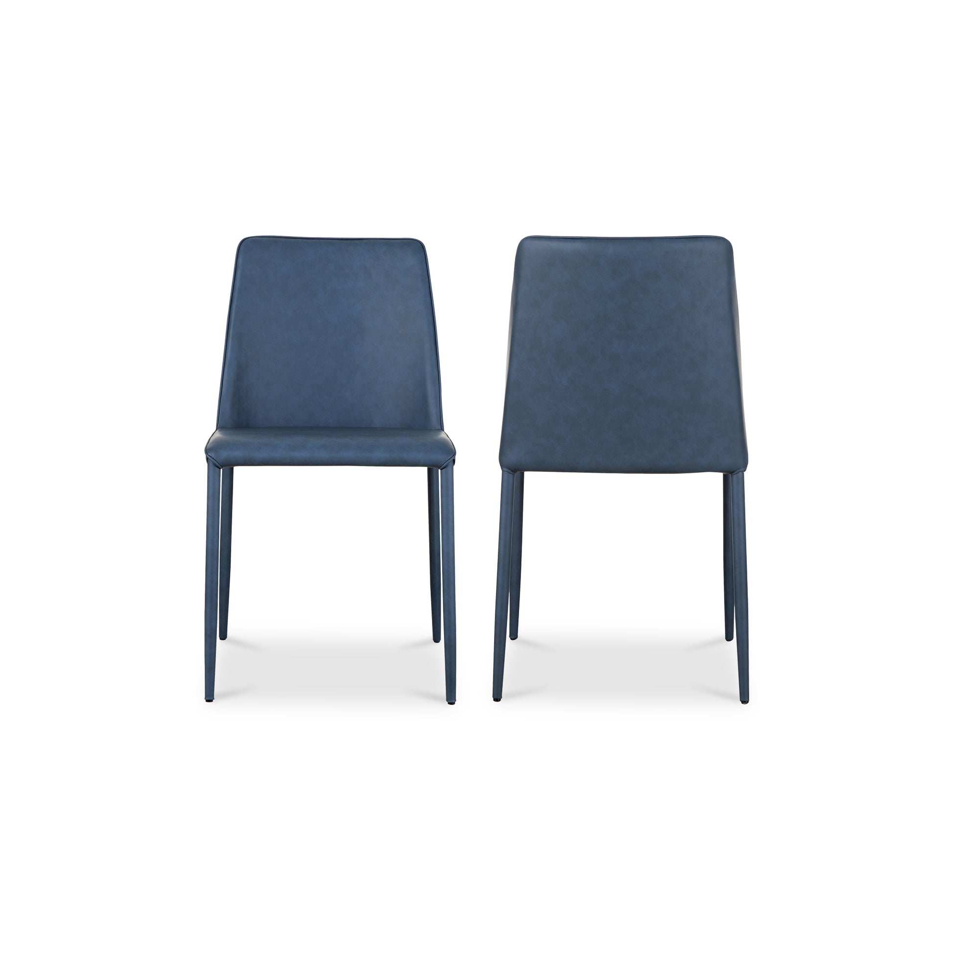 Nora Dining Chair Ocean Cavern Grey Vegan Leather - Set Of Two by Moe's Home Collection - view 3